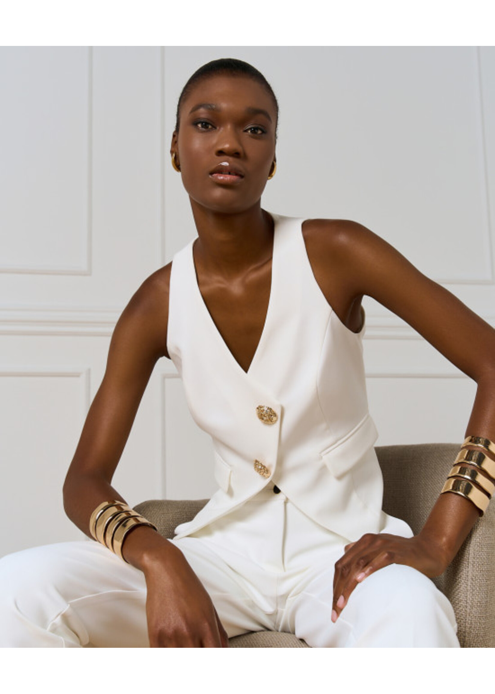 ACCESS ABEE GILETTE 54-2133-168 OFF WHITE