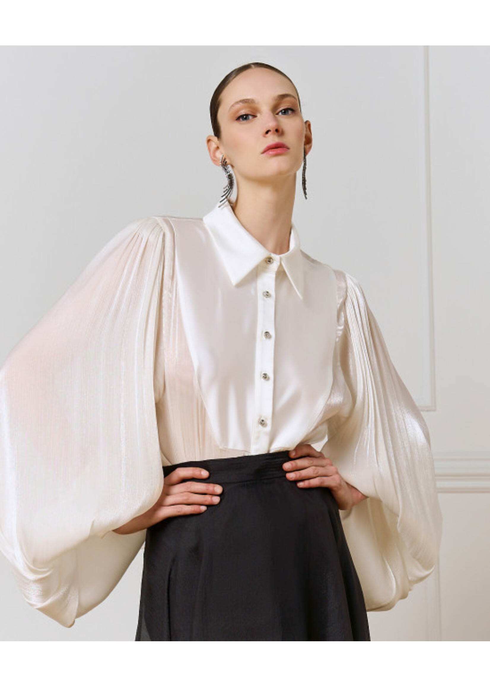 ACCESS ABEE BODYSUIT PUFF SLEEVE 54-2137-149 OFF WHITE