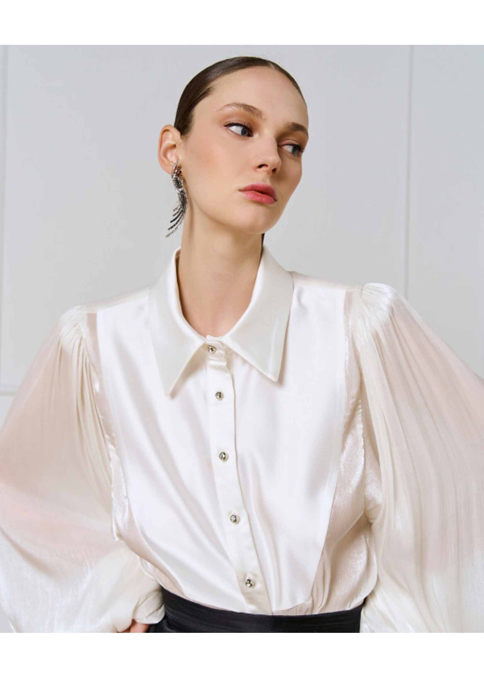 ACCESS ABEE BODYSUIT PUFF SLEEVE 54-2137-149 OFF WHITE