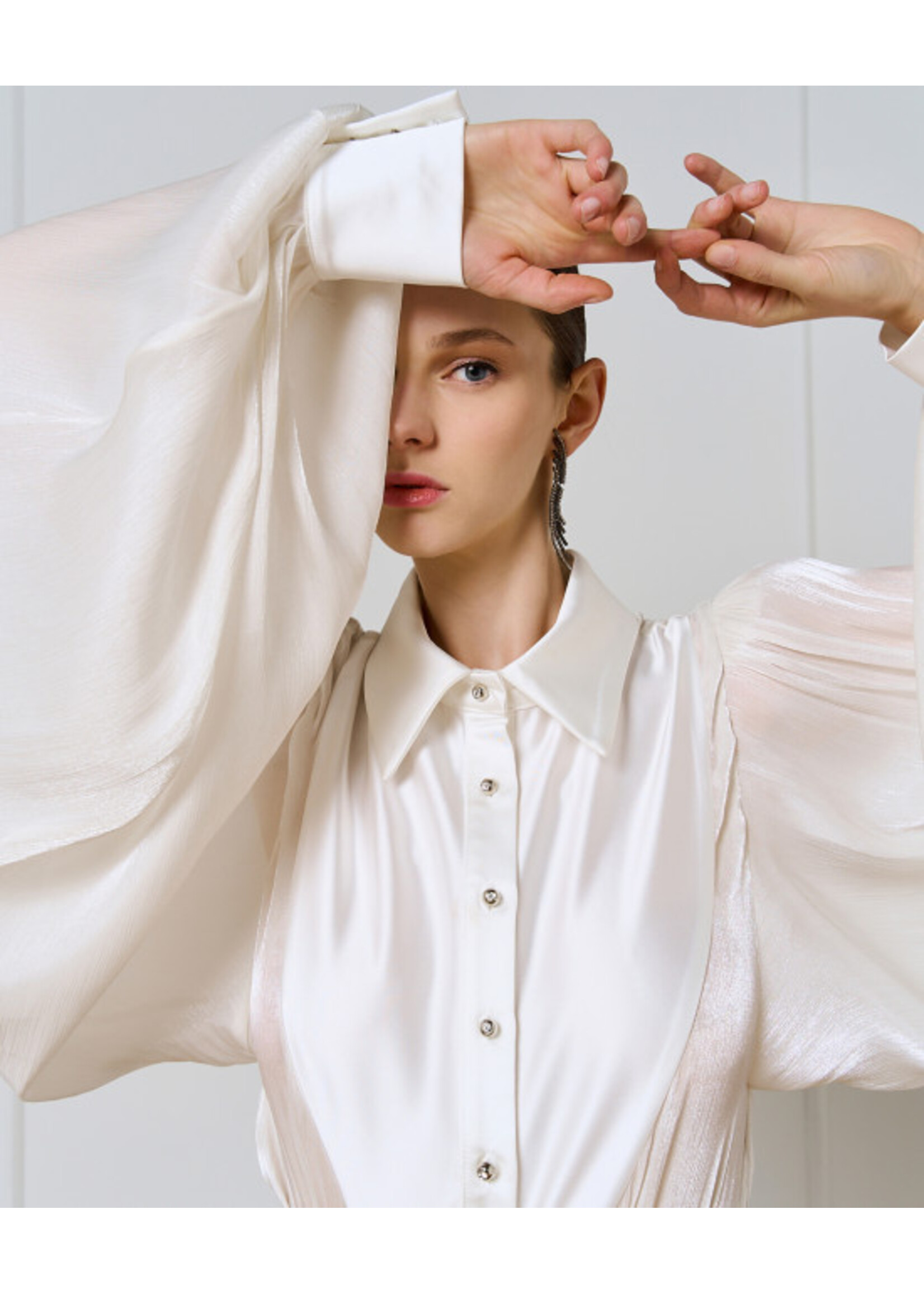 ACCESS ABEE BODYSUIT PUFF SLEEVE 54-2137-149 OFF WHITE