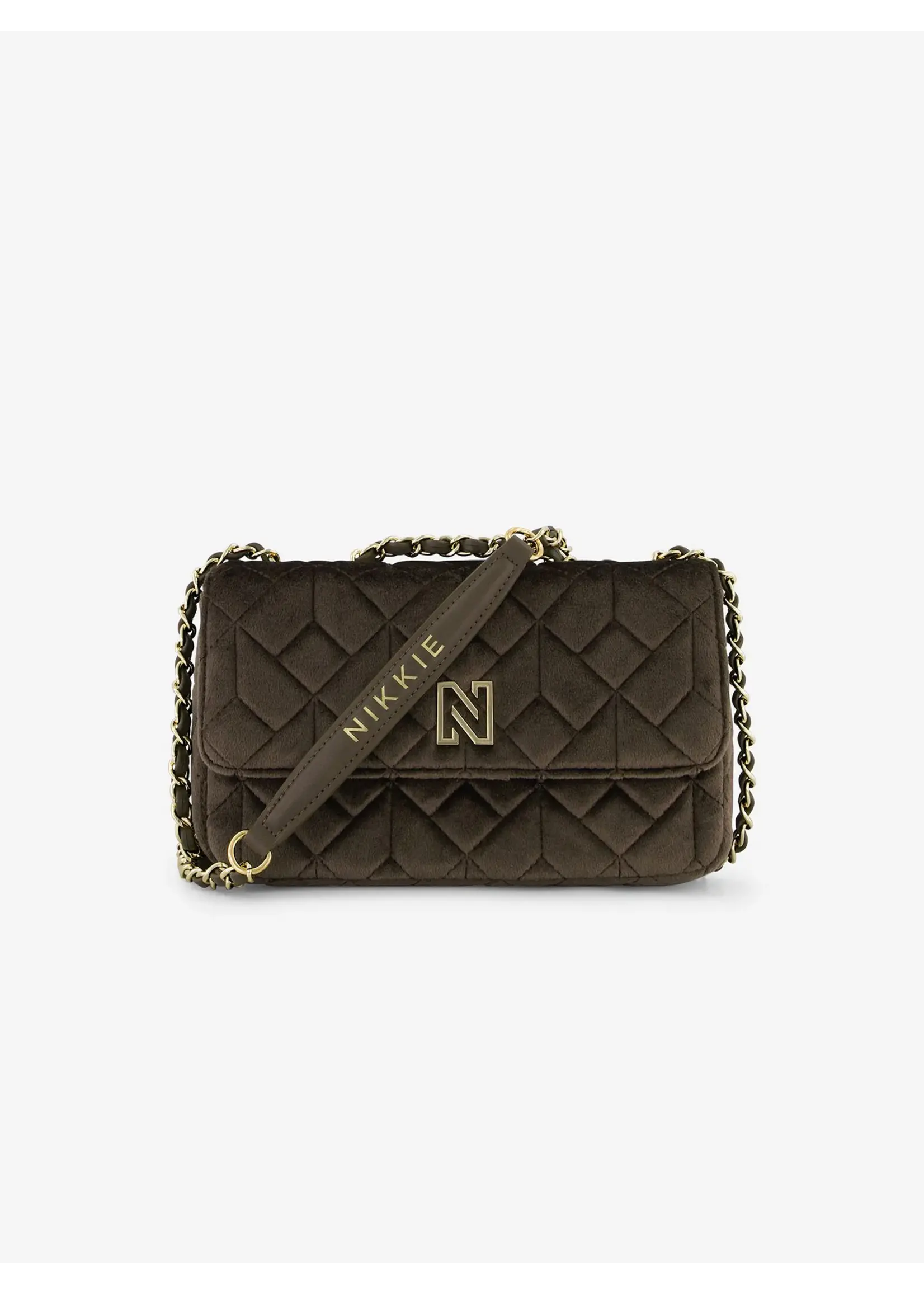 NIKKIE ANN VELVET BAG N9-458 2505 COFFEE