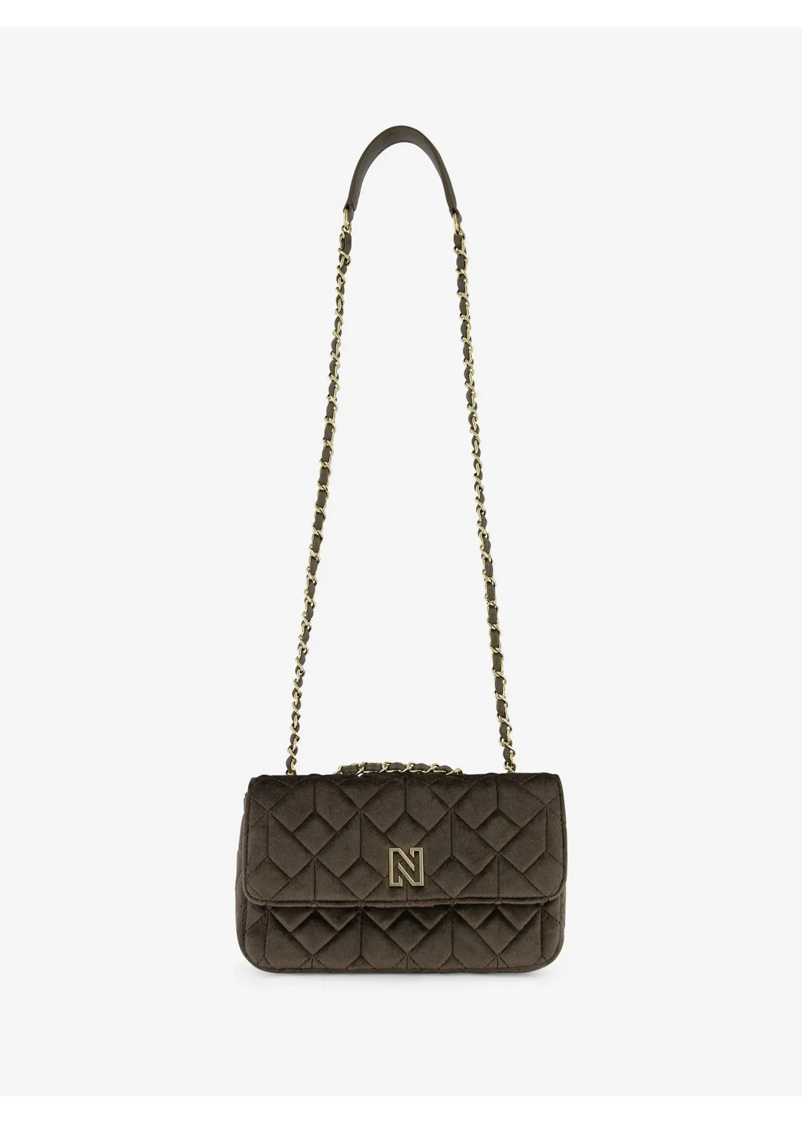 NIKKIE ANN VELVET BAG N9-458 2505 COFFEE