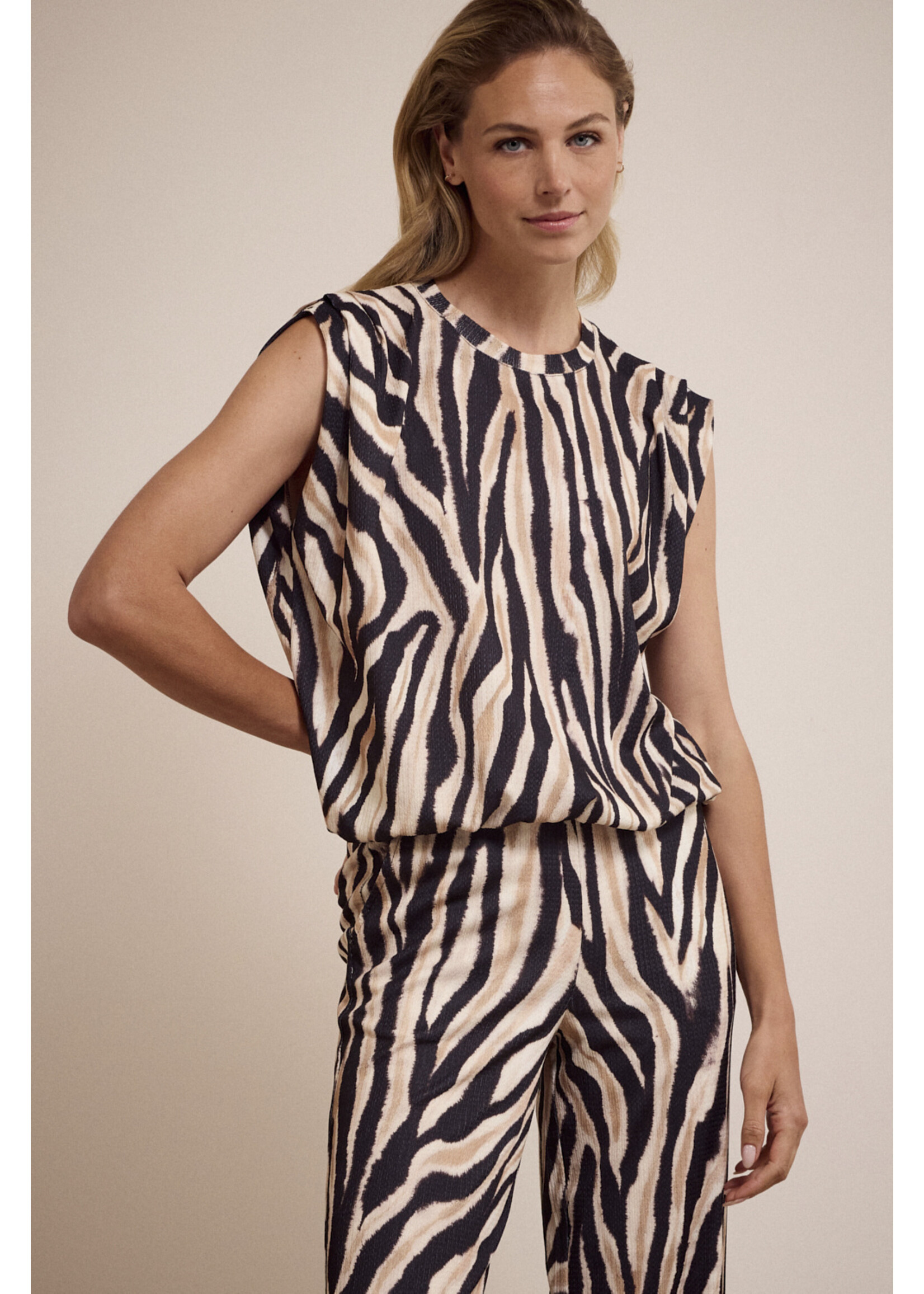 Tramontana SLEEVELESS TOP SAVANNAH STRIPES D0217401 PRINT
