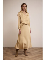 Tramontana HAMMERED SATIN MAXI SKIRT CAMEL