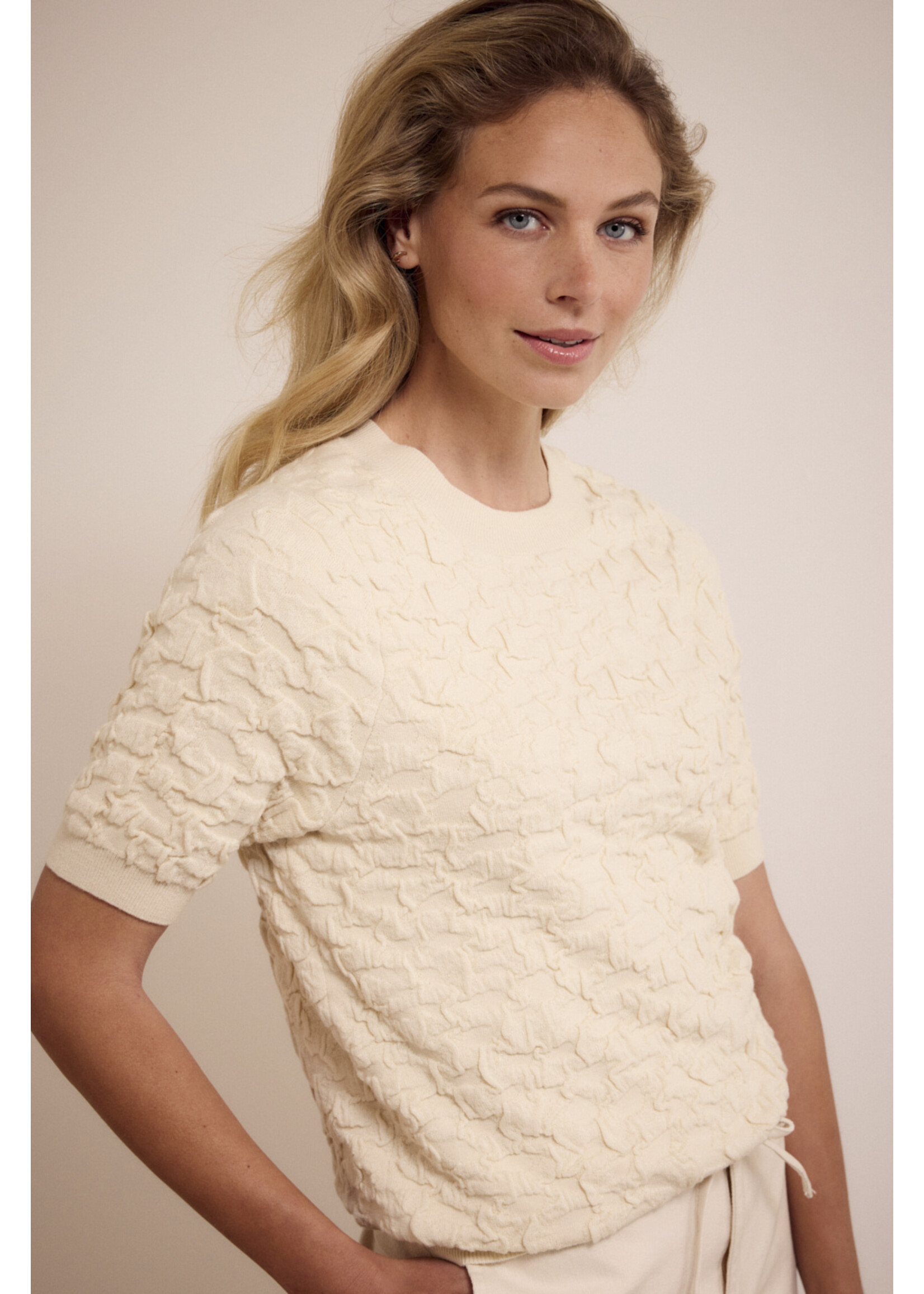 Tramontana SHORT SLEEVE 3DJUMPER Y0517501 STONE