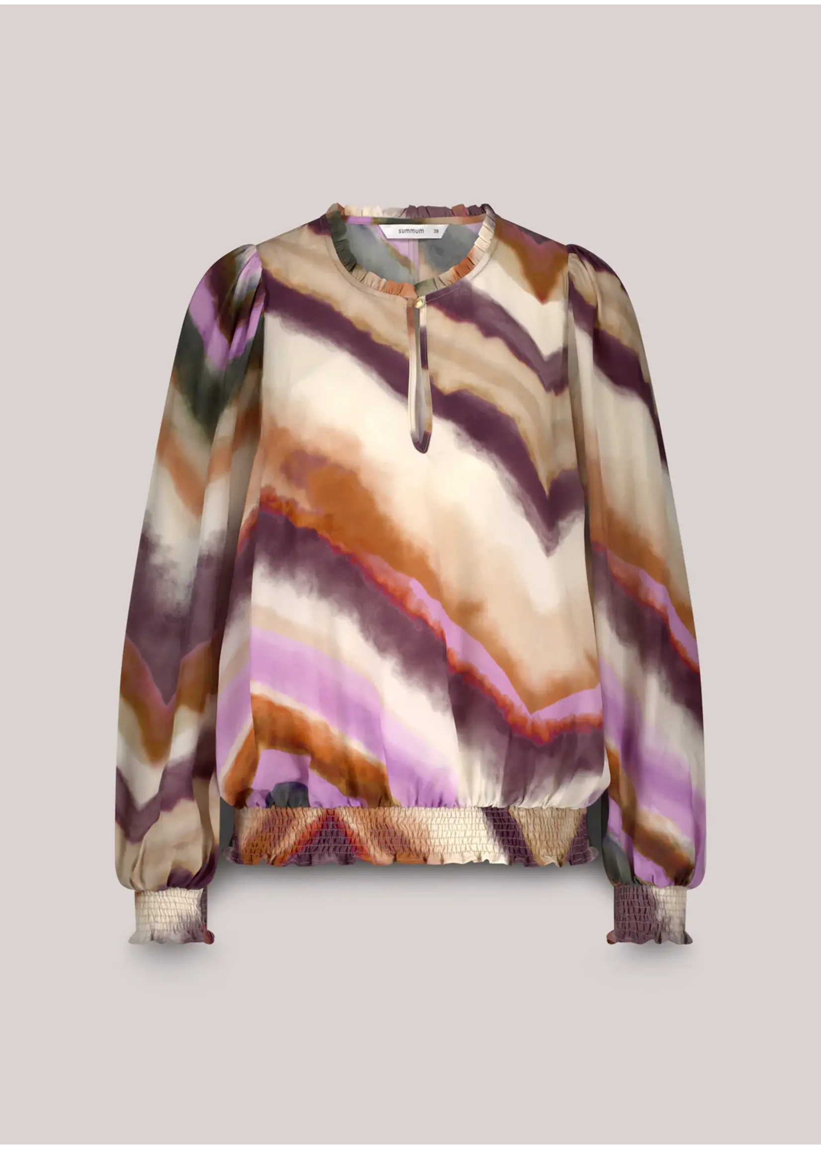 SUMMUM WOMAN TOP LONG SLEEVES ZIGZAG PRINT 2S3337-12272