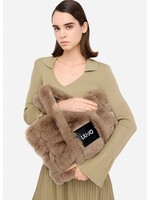 LIU JO FURRY SHOPPING BAG CHAMPAGNE