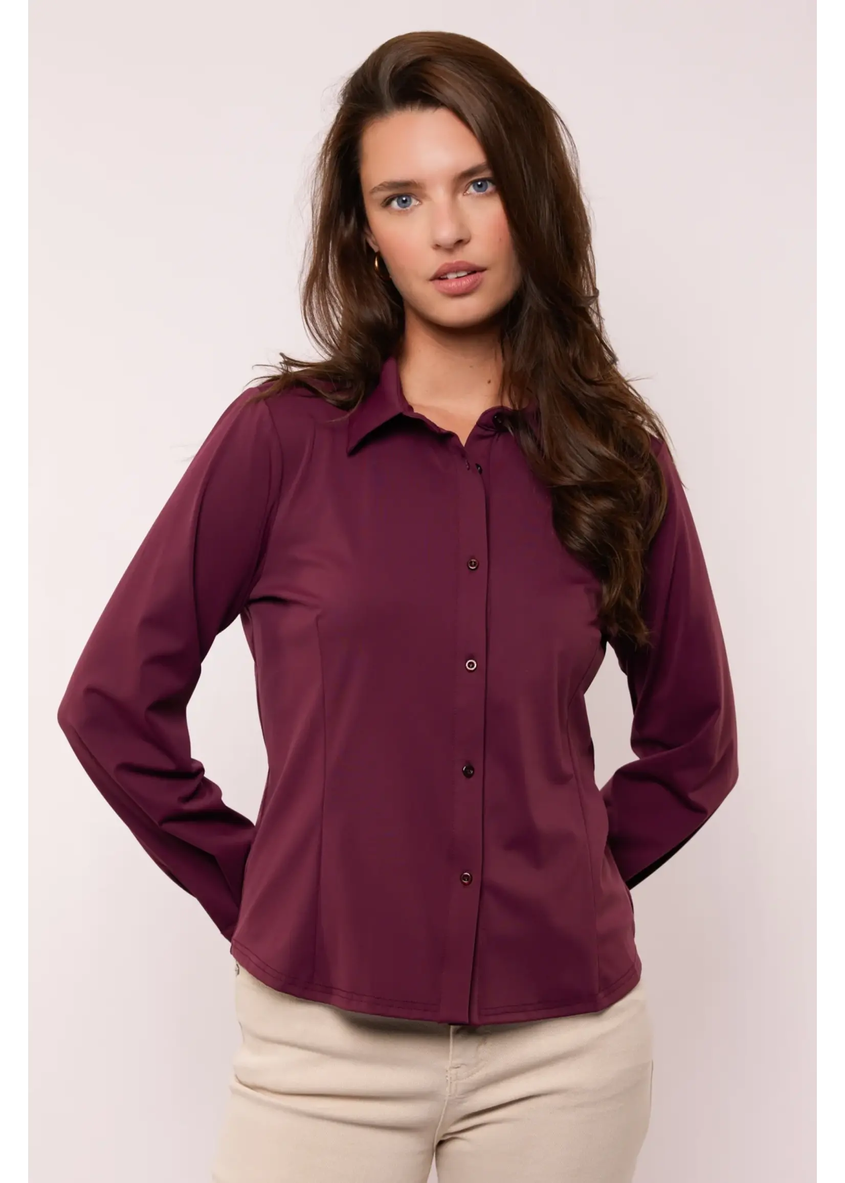 G MAXX BLOUSE HEDY MAUVE WINE