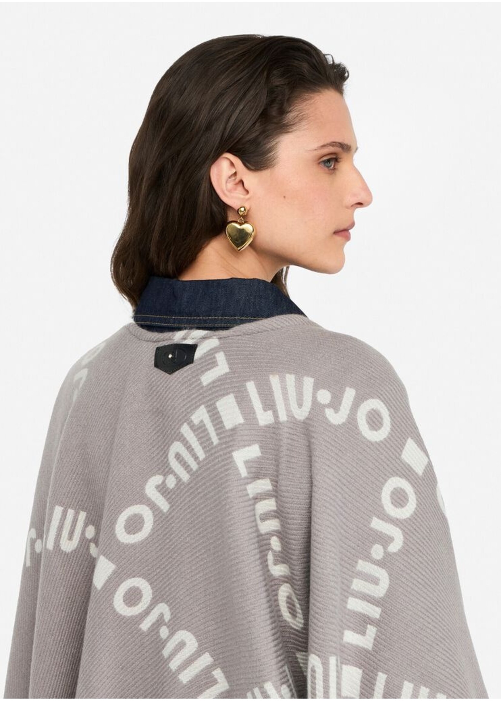 LIU JO PONCHO GREY LOGO 2F5033 T0300 TU