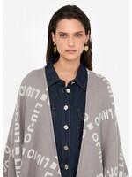 LIU JO PONCHO GREY LOGO TU