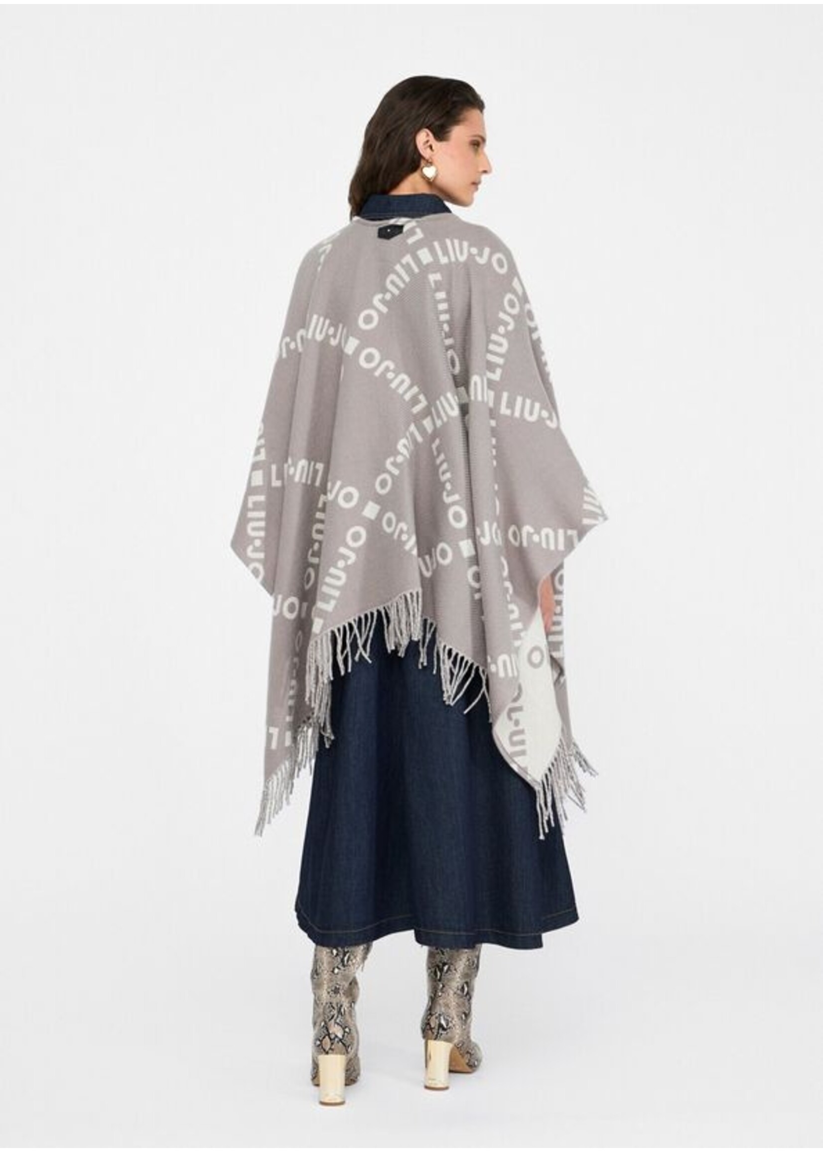 LIU JO PONCHO GREY LOGO 2F5033 T0300 TU