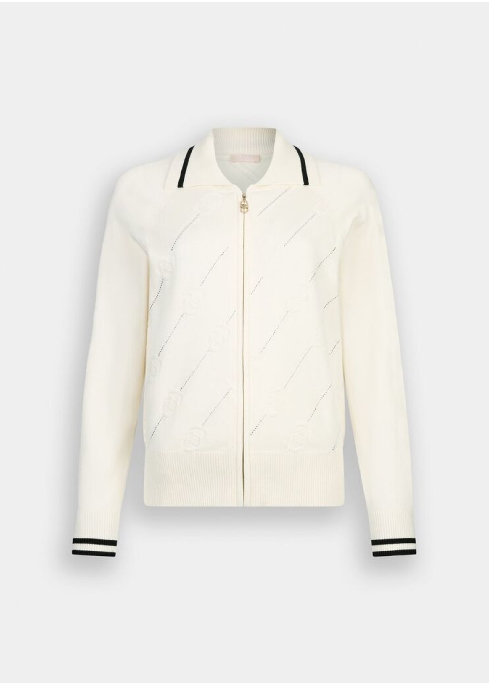 LIU JO SWEATER ZIPPATA TF5032 MS63L WITH/BLACK