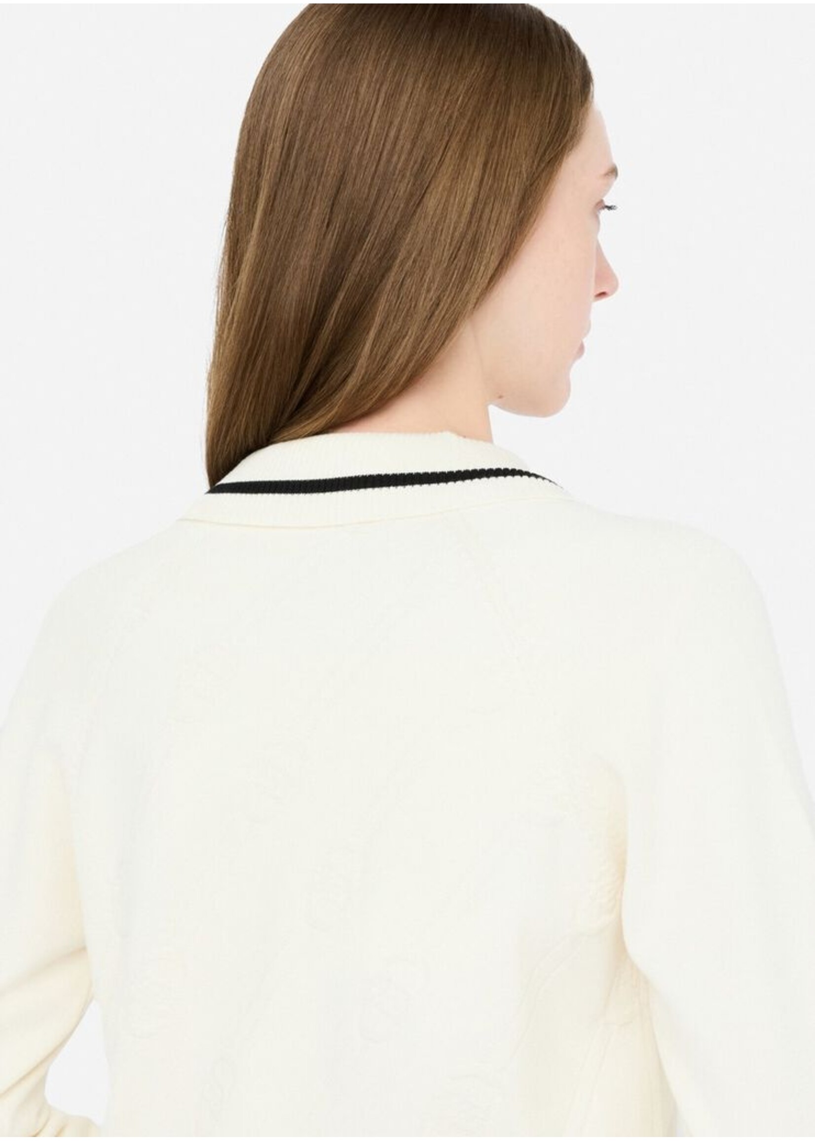 LIU JO SWEATER ZIPPATA TF5032 MS63L WITH/BLACK