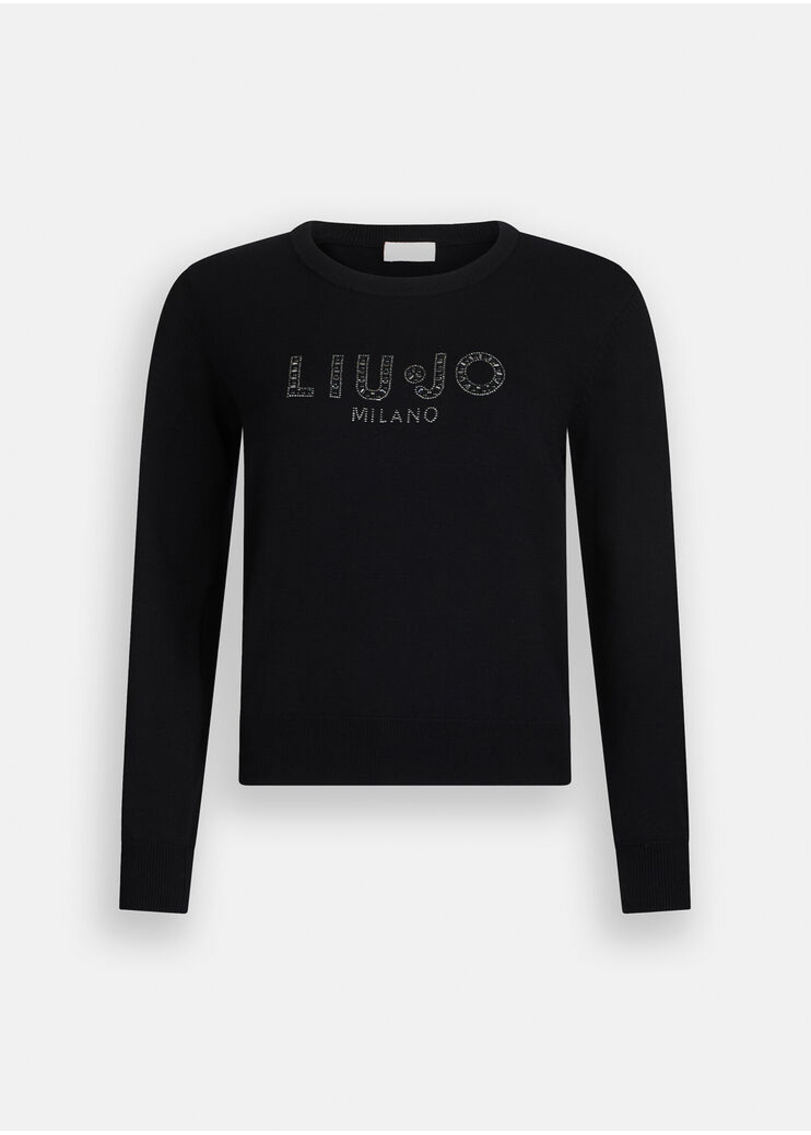 LIU JO PULL BETTER WITH LOGO BLACK TF5248 MS63L