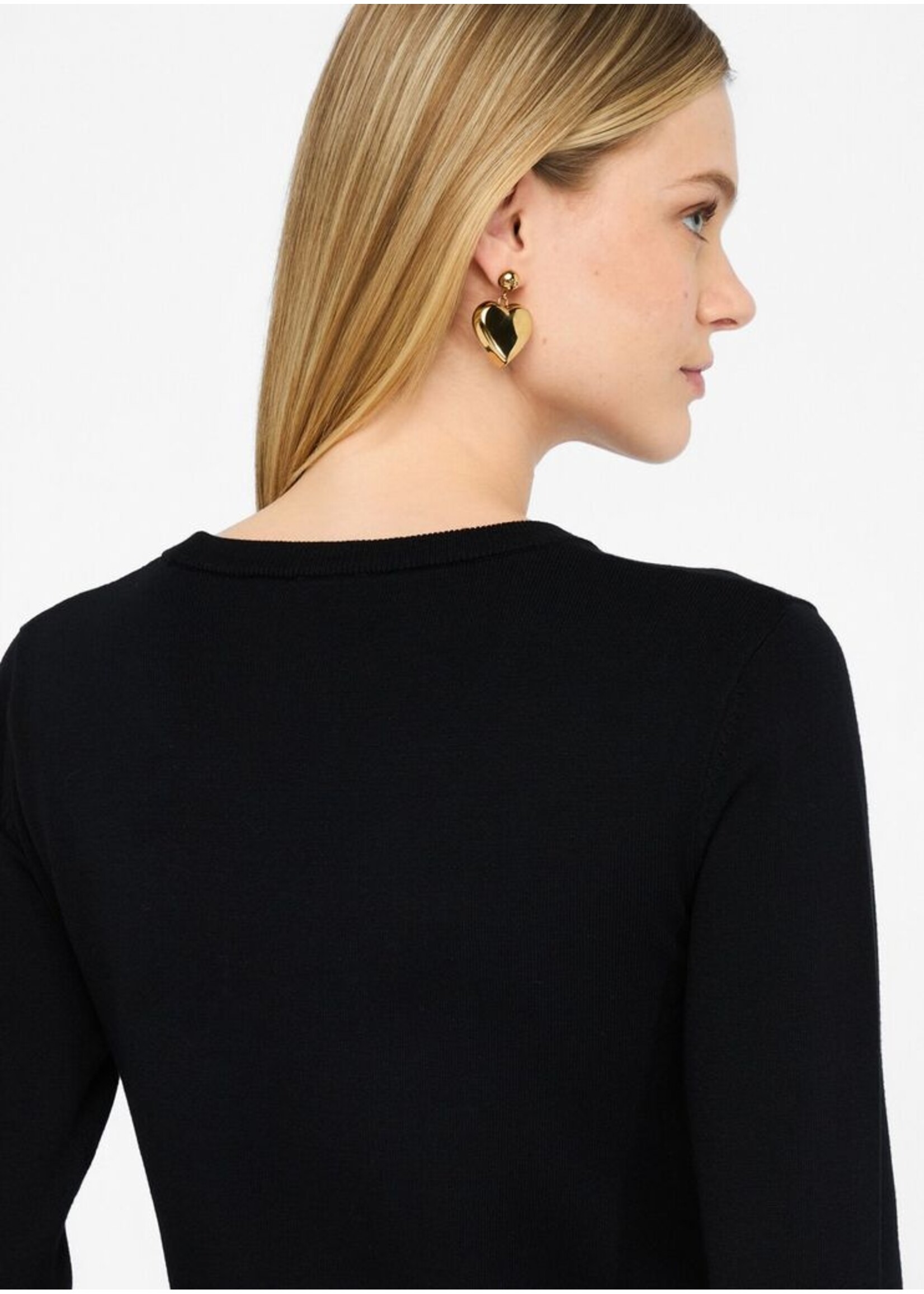 LIU JO PULL BETTER WITH LOGO BLACK TF5248 MS63L