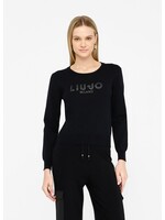 LIU JO PULL BETTER WITH LOGO BLACK TF5248 MS63L