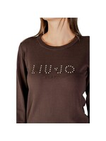 LIU JO PULL BETTER WITH LOGO BROWN