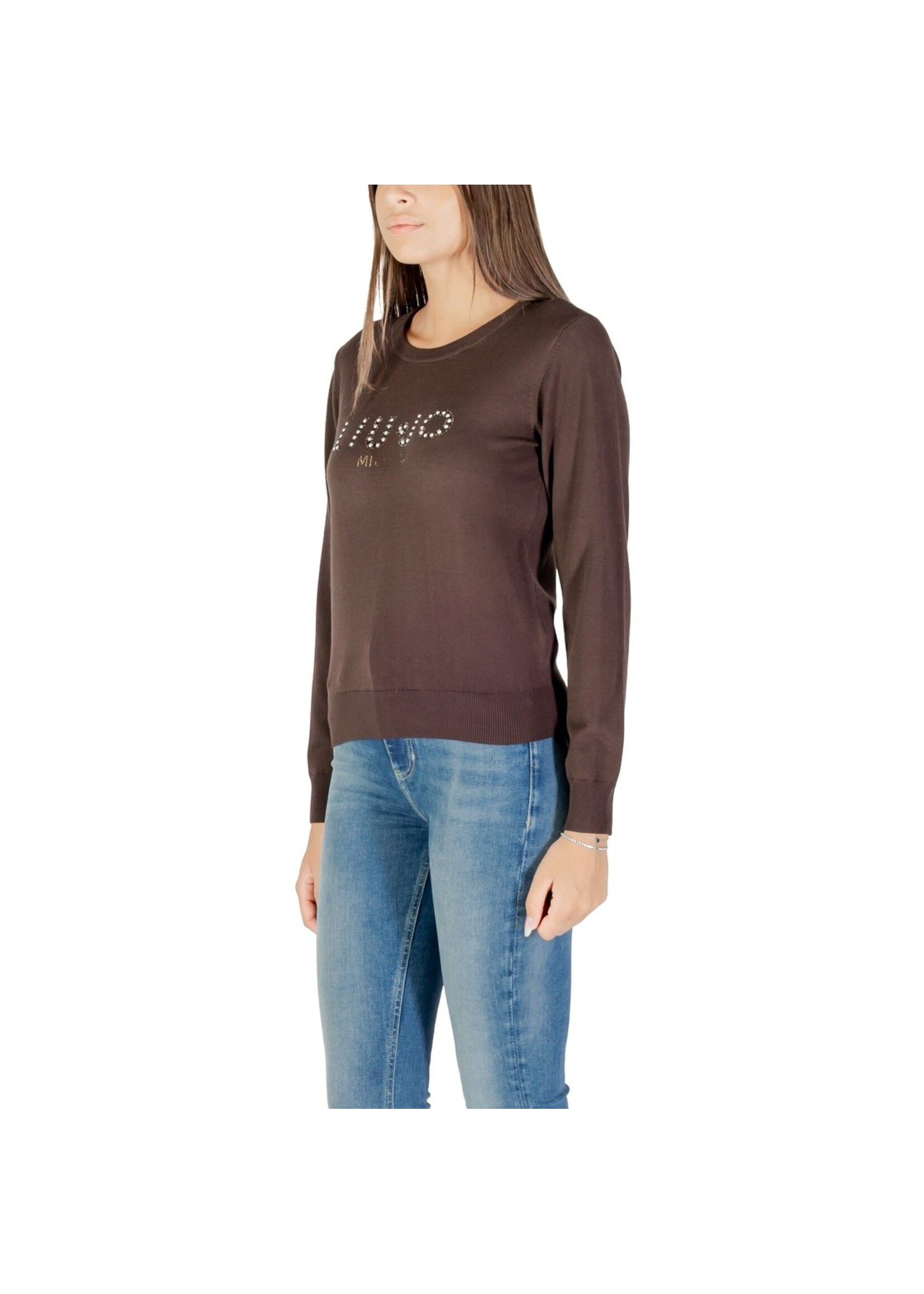LIU JO PULL BETTER WITH LOGO BROWN TF5248 MS63L