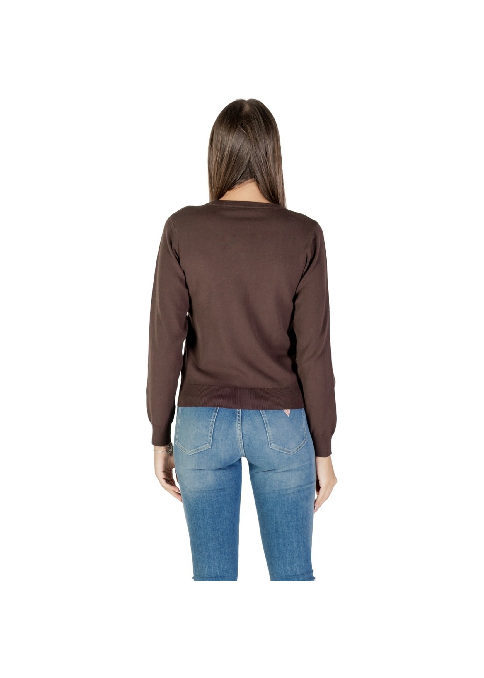 LIU JO PULL BETTER WITH LOGO BROWN TF5248 MS63L