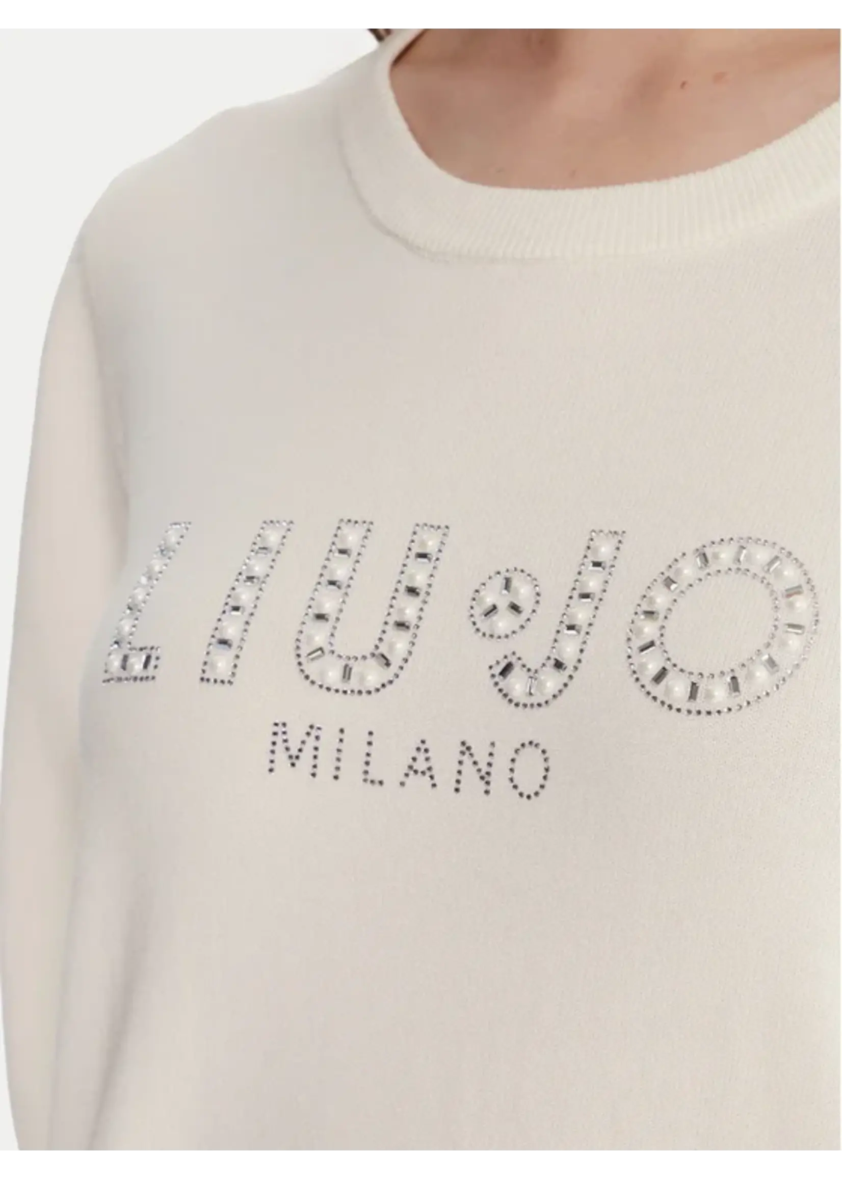 LIU JO PULL BETTER WITH LOGO WHITE TF5248 MS63L