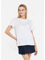 LIU JO TSHIRT MODA M/C WHITE/CHAINS