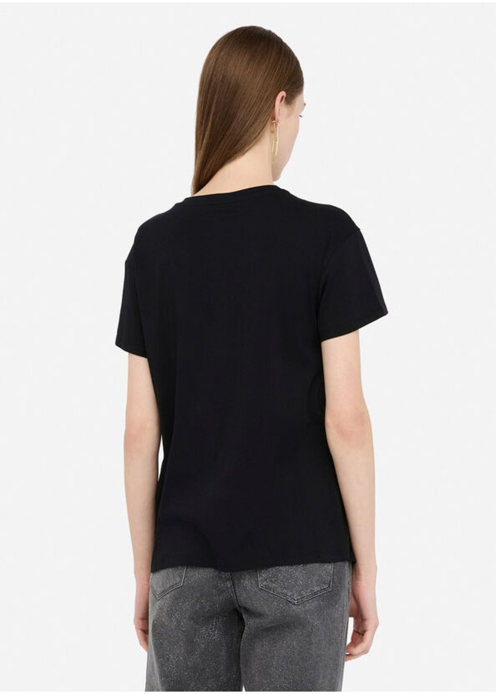 LIU JO TSHIRT MODA M/C UF5261JS923 BLACK/CHAINS