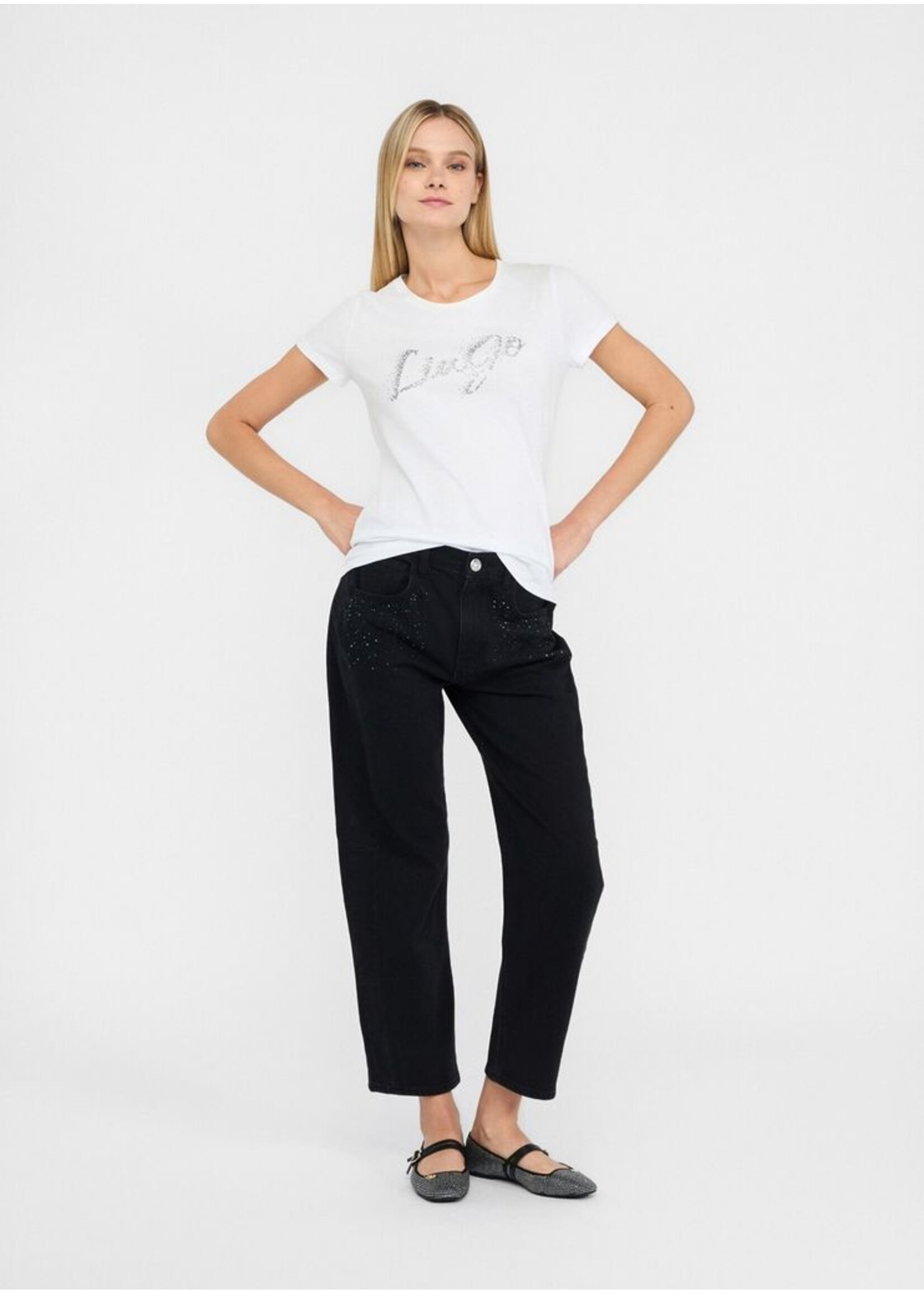 LIU JO TSHIRT MODA M/C UF5266JS904 WHITE/DIAGON