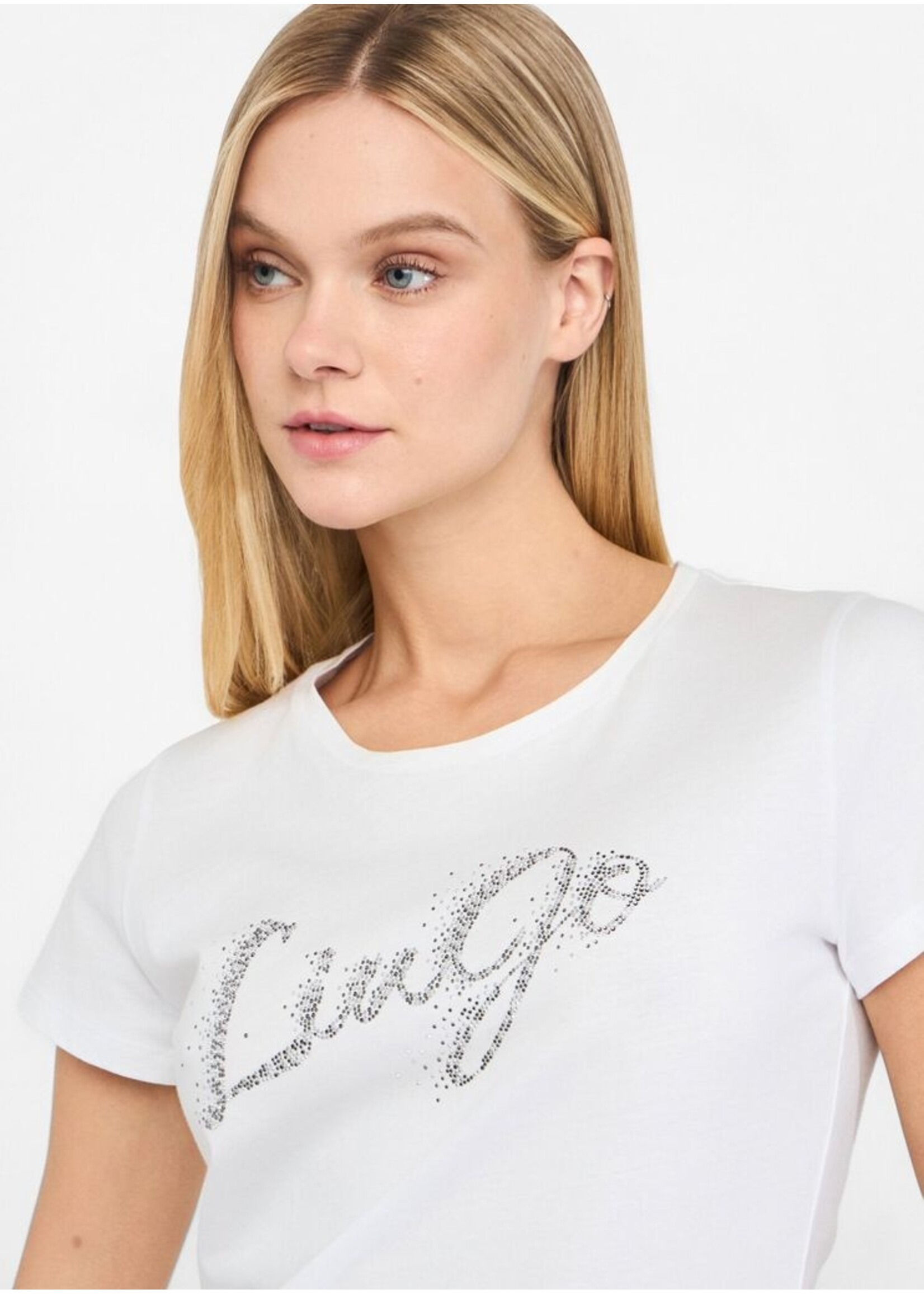 LIU JO TSHIRT MODA M/C UF5266JS904 WHITE/DIAGON
