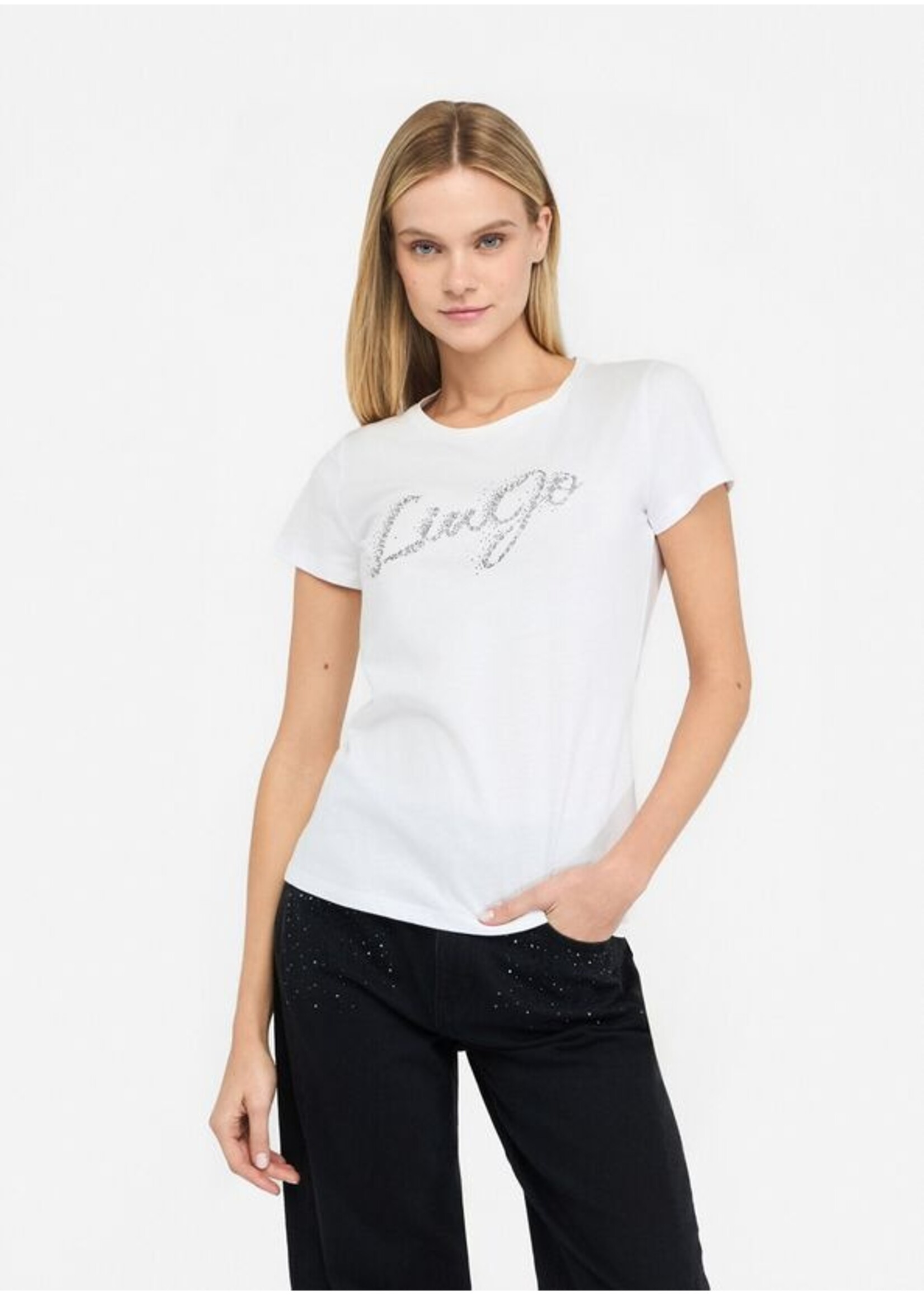 LIU JO TSHIRT MODA M/C UF5266JS904 WHITE/DIAGON