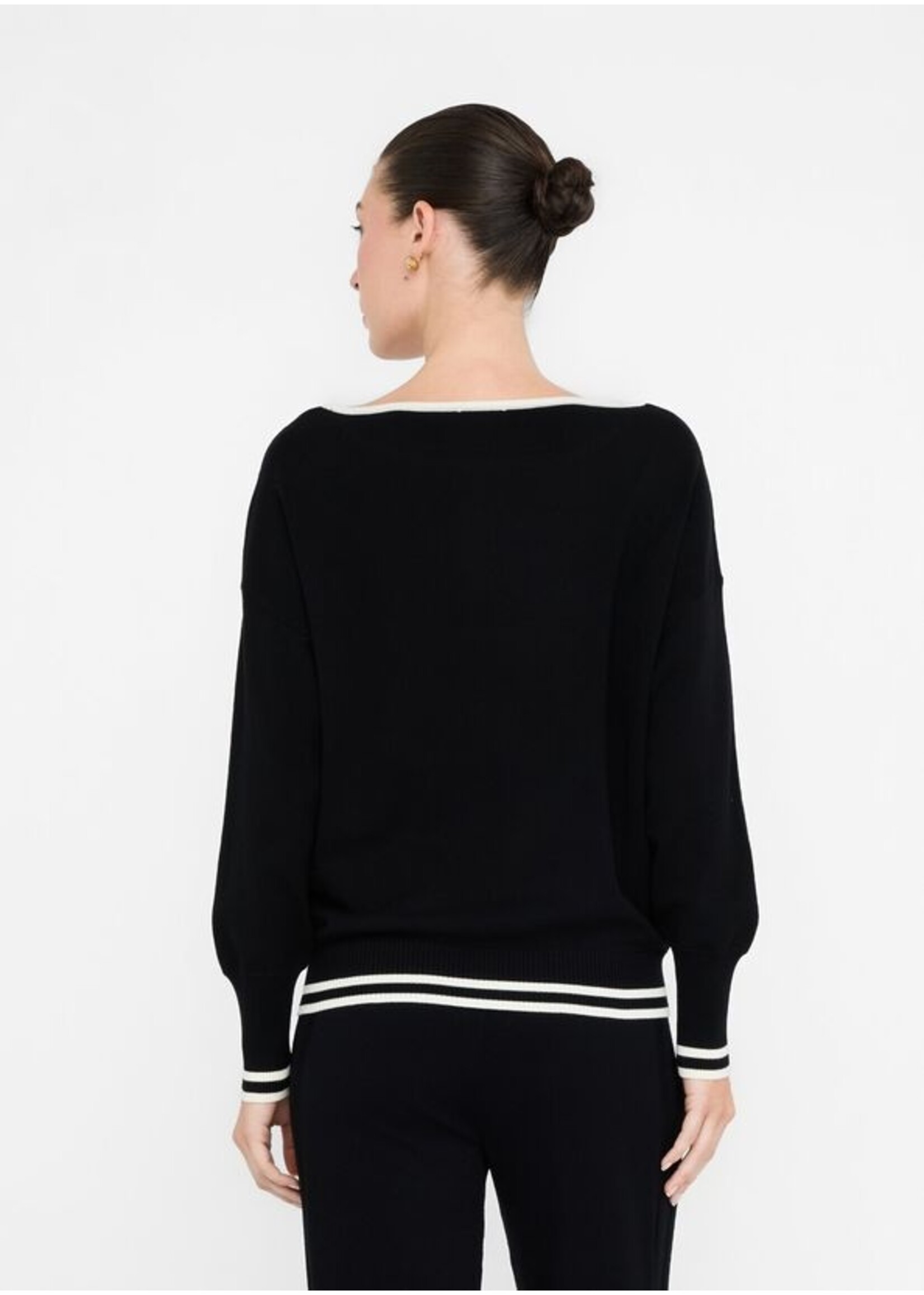 LIU JO SWEATER MAGLIA TF5206 MS63L BLACK/WHITE