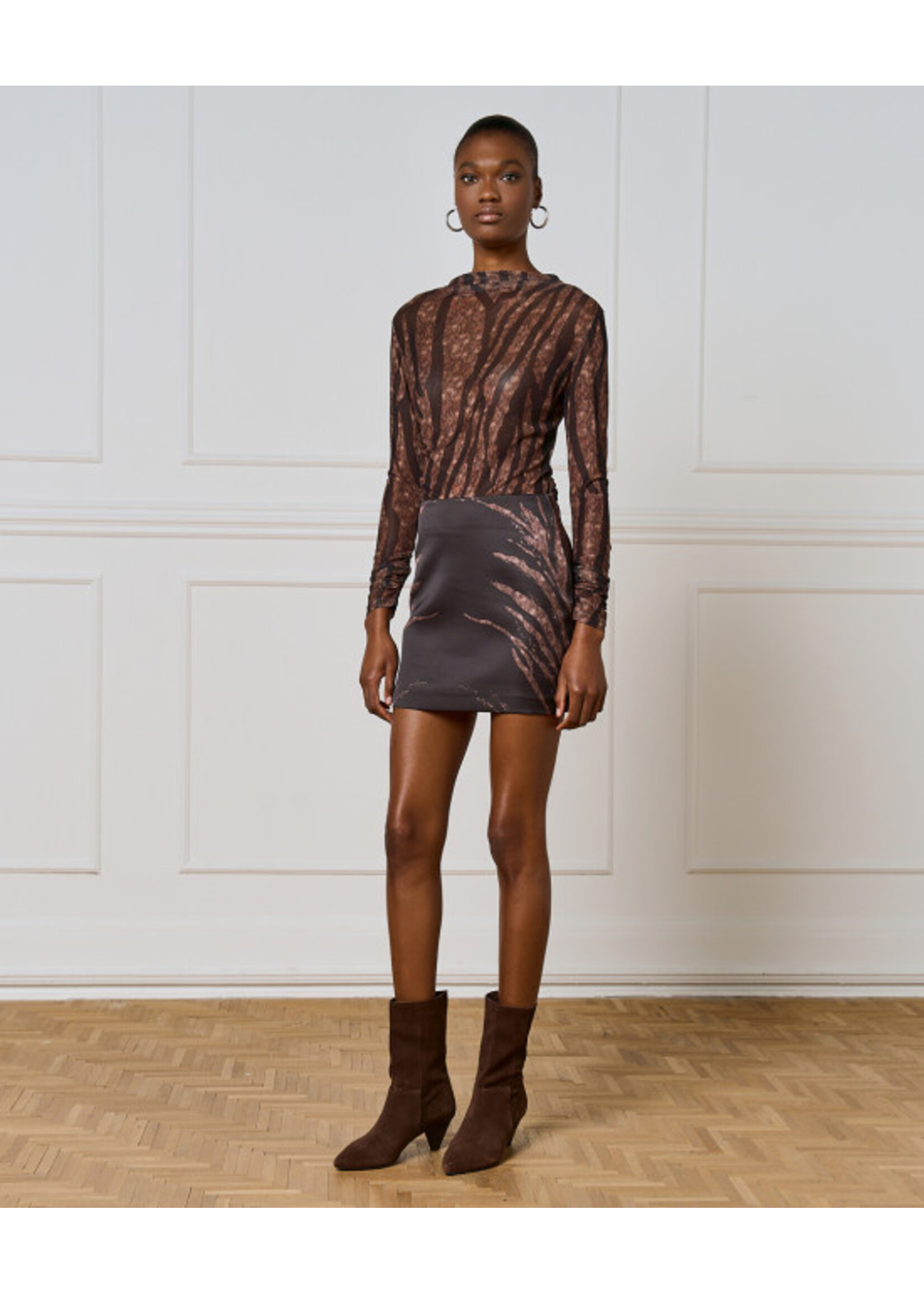 ACCESS ABEE PRINTED MINI SKIRT 54-6055-0017