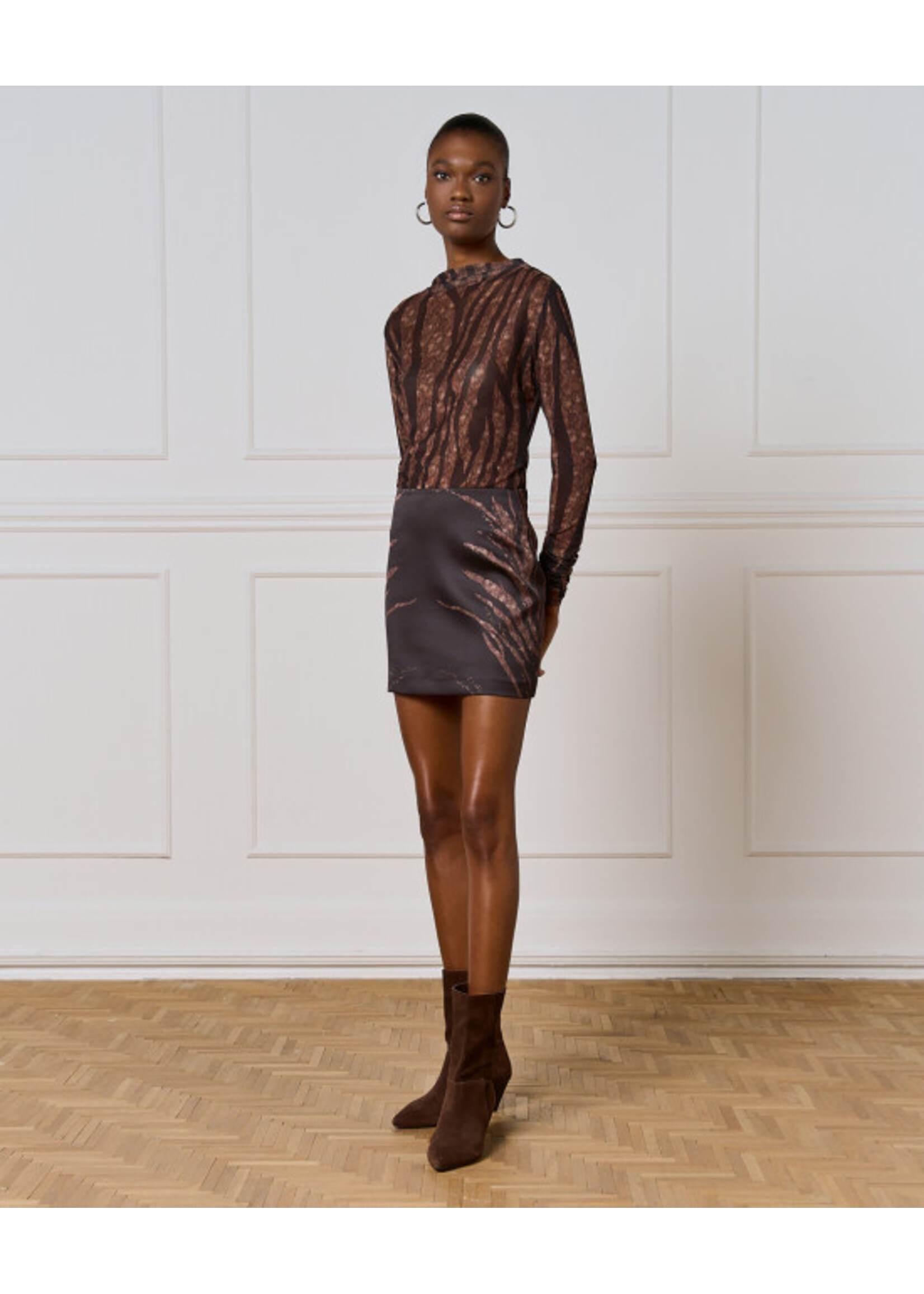 ACCESS ABEE PRINTED MINI SKIRT 54-6055-0017