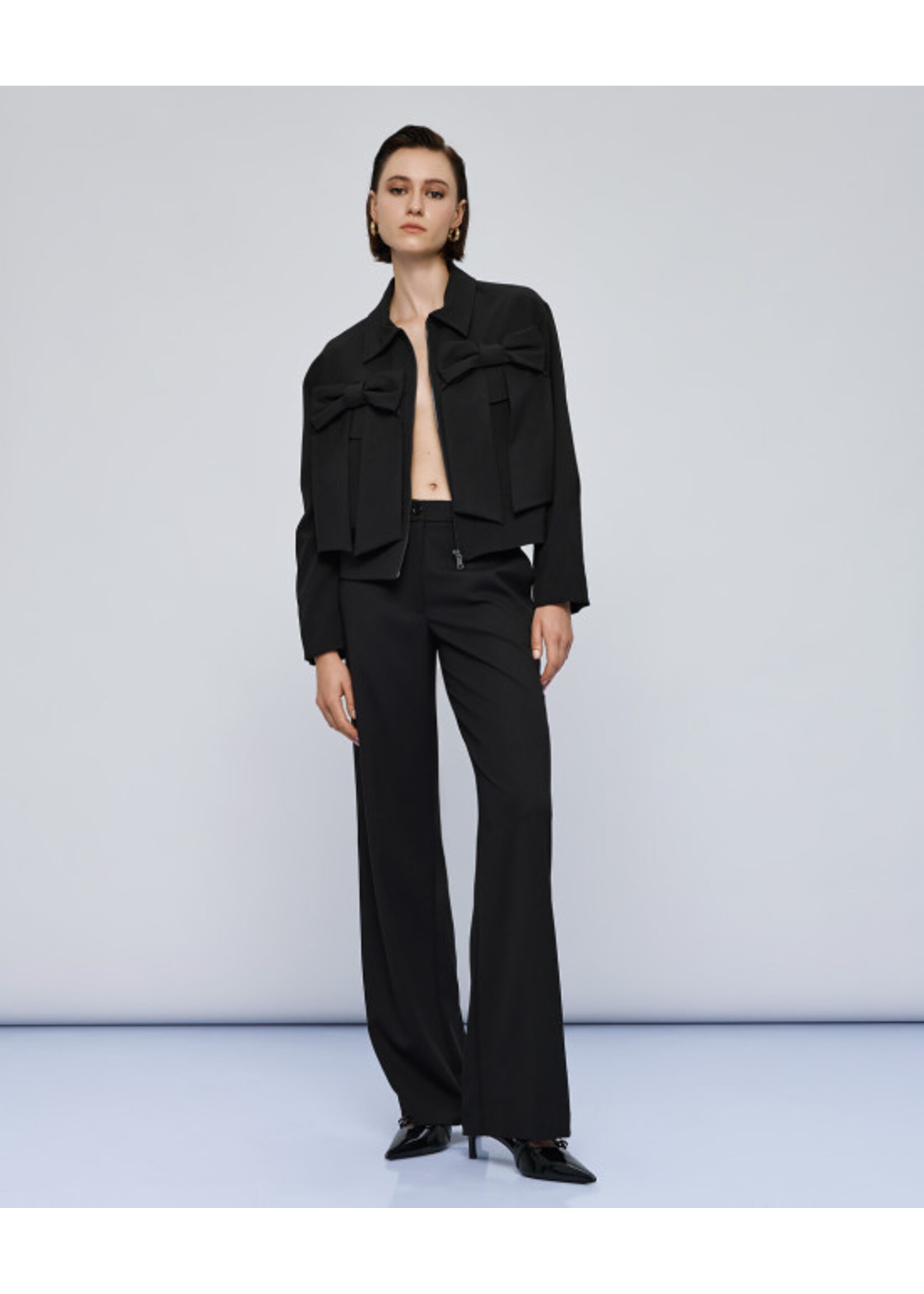 ACCESS ABEE BOMBER JACKET WITH BOWS 54-1002-159 BLACK