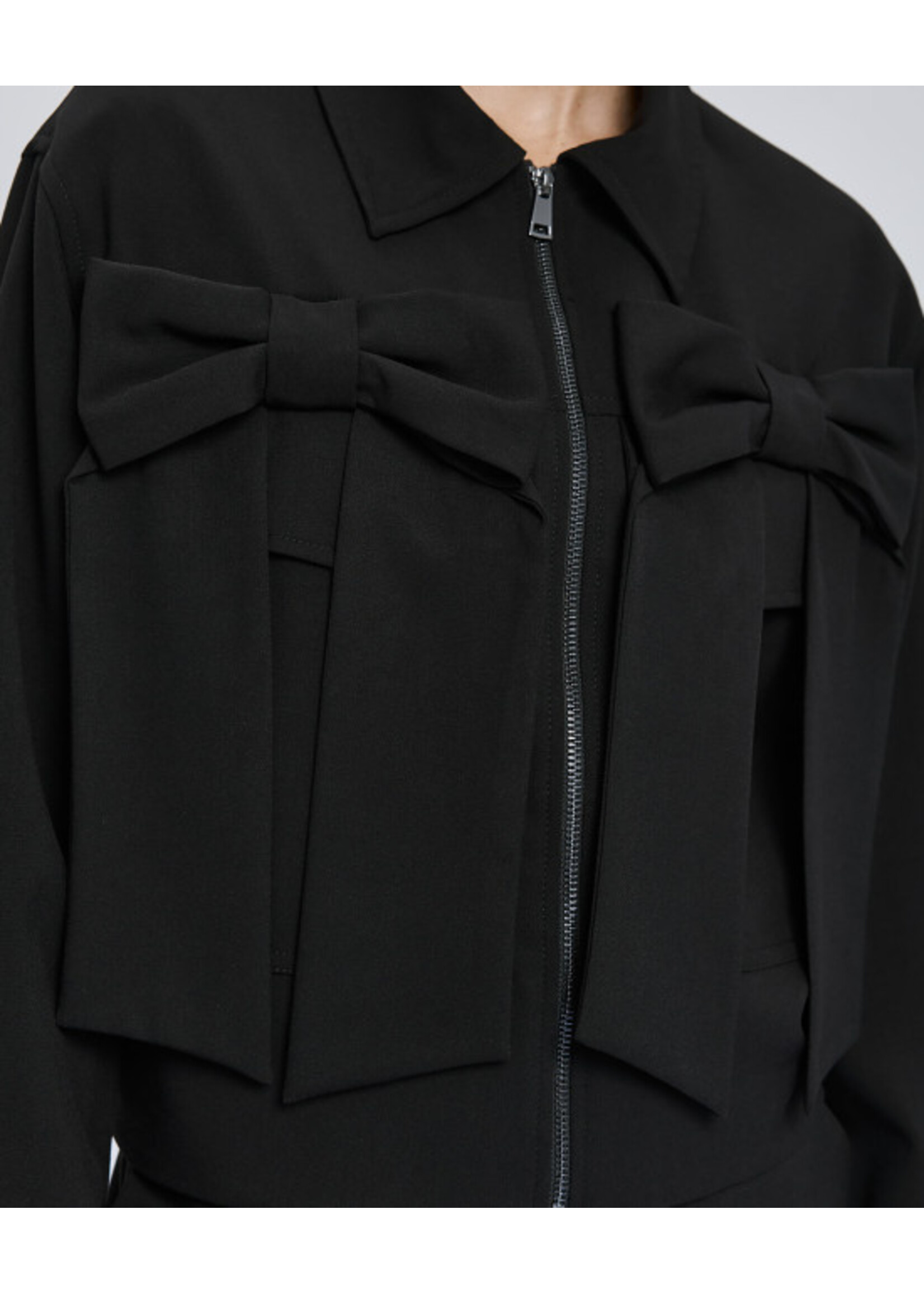 ACCESS ABEE BOMBER JACKET WITH BOWS 54-1002-159 BLACK