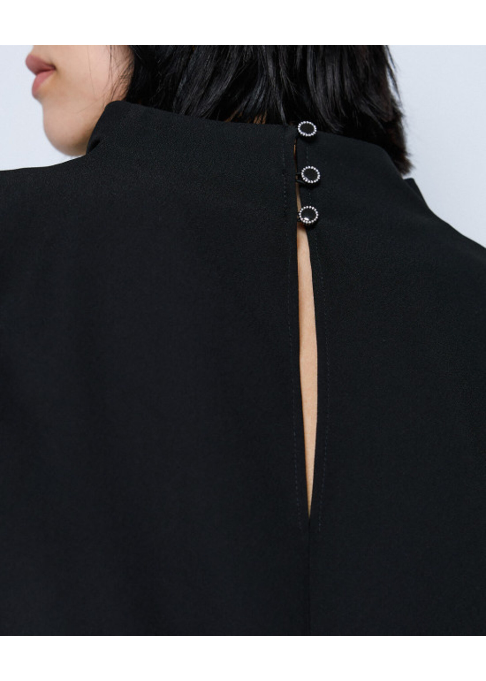 ACCESS ABEE DRAPED MINI DRESS 54-3050-259 BLACK