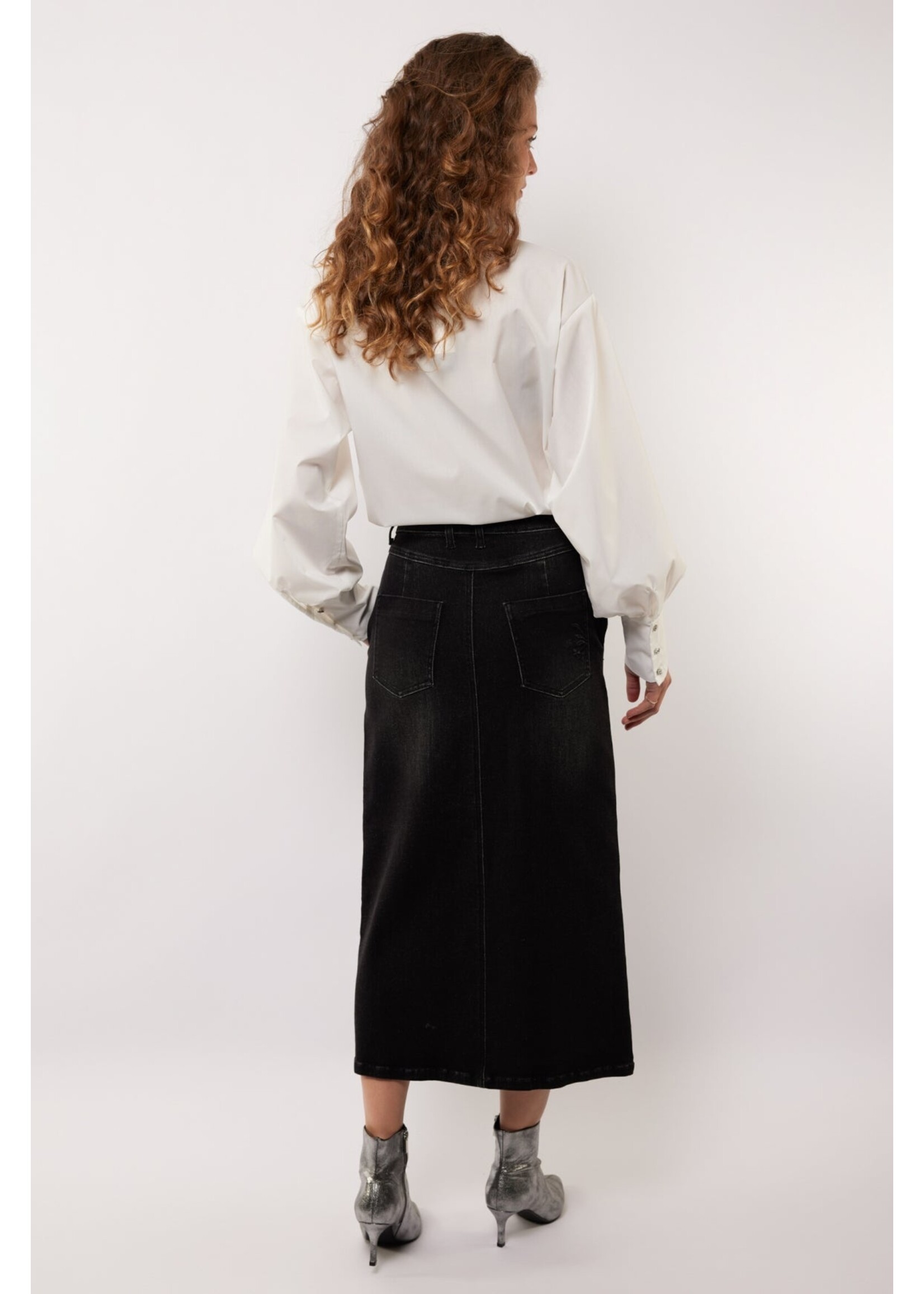 G MAXX PRIYANKA JEANS SKIRT DENIM BLACK