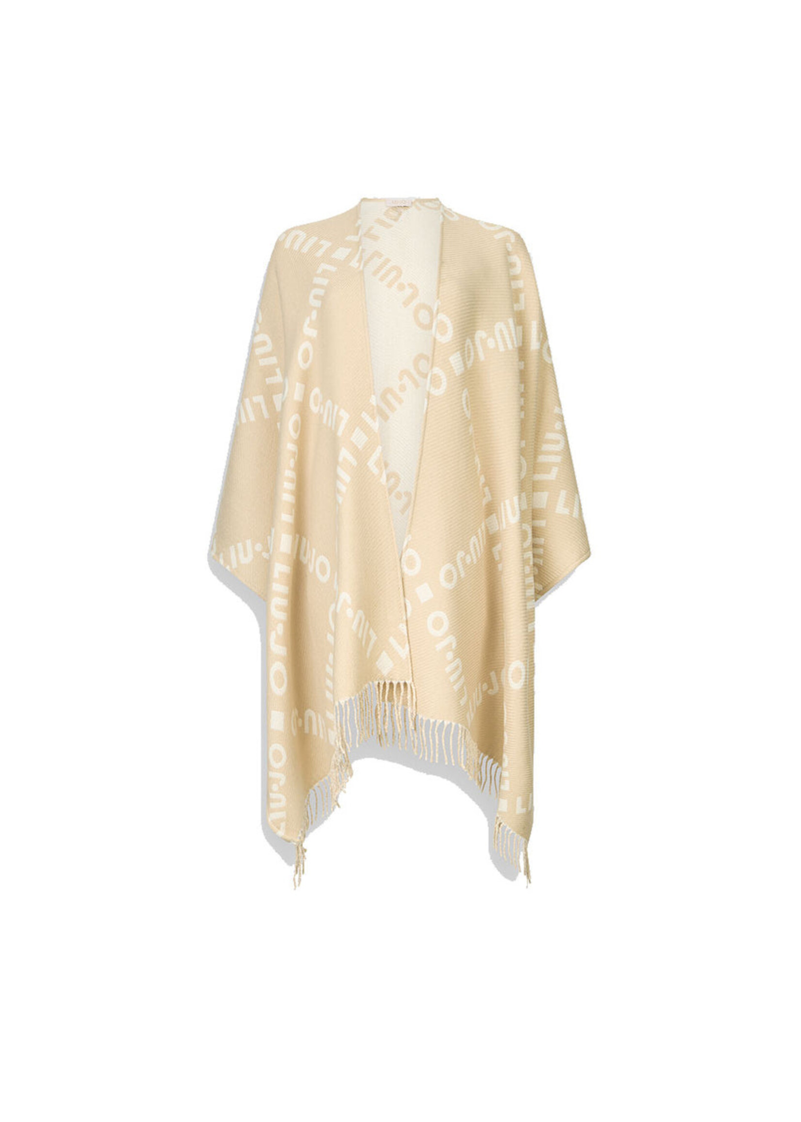 LIU JO PONCHO LOGO OAT MILK 2F5033 T0300 TU