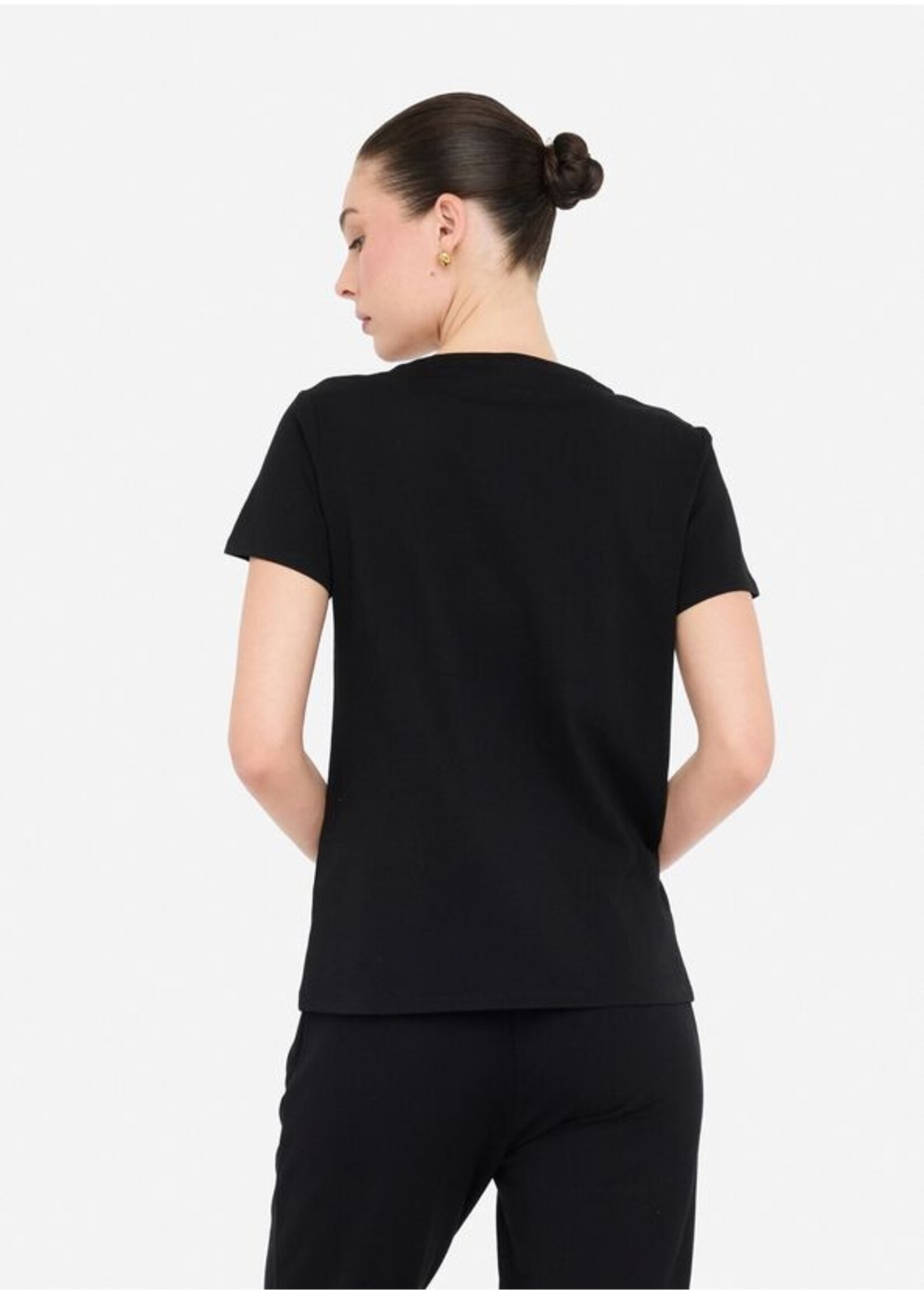 LIU JO T-SHIRT MONOGRAM TF5280 JS923 BLACK