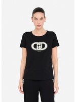 LIU JO T-SHIRT MONOGRAM TF5280 JS923 BLACK