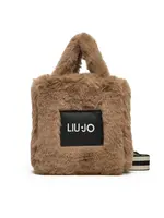 LIU JO FURRY SHOPPING BAG CHAMPAGNE