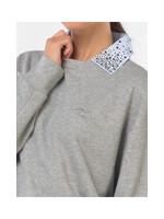 LIU JO FELPA CHIUSA UF5254F0873 GREY/BLUE STRIPE