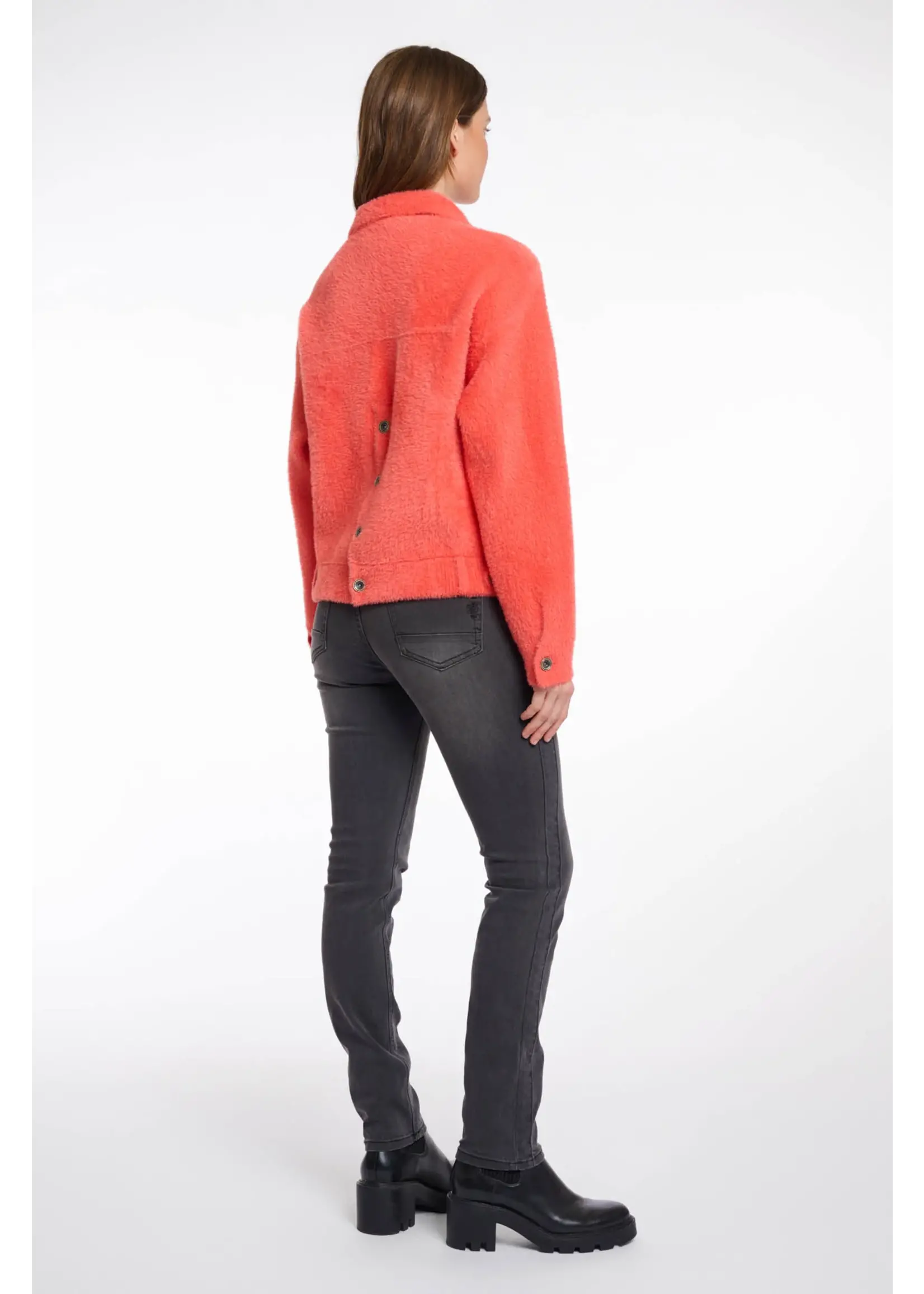 RINO & PELLE BUBBLY BOXY JACKET  BRIGHT CORAL 5002511