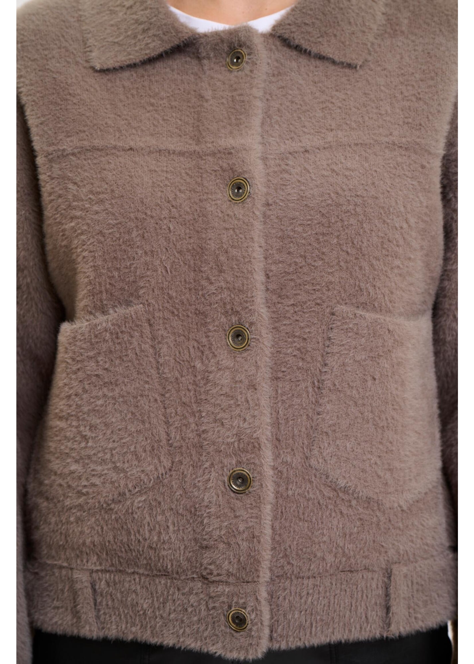RINO & PELLE BUBBLY BOXY JACKET TAUPE