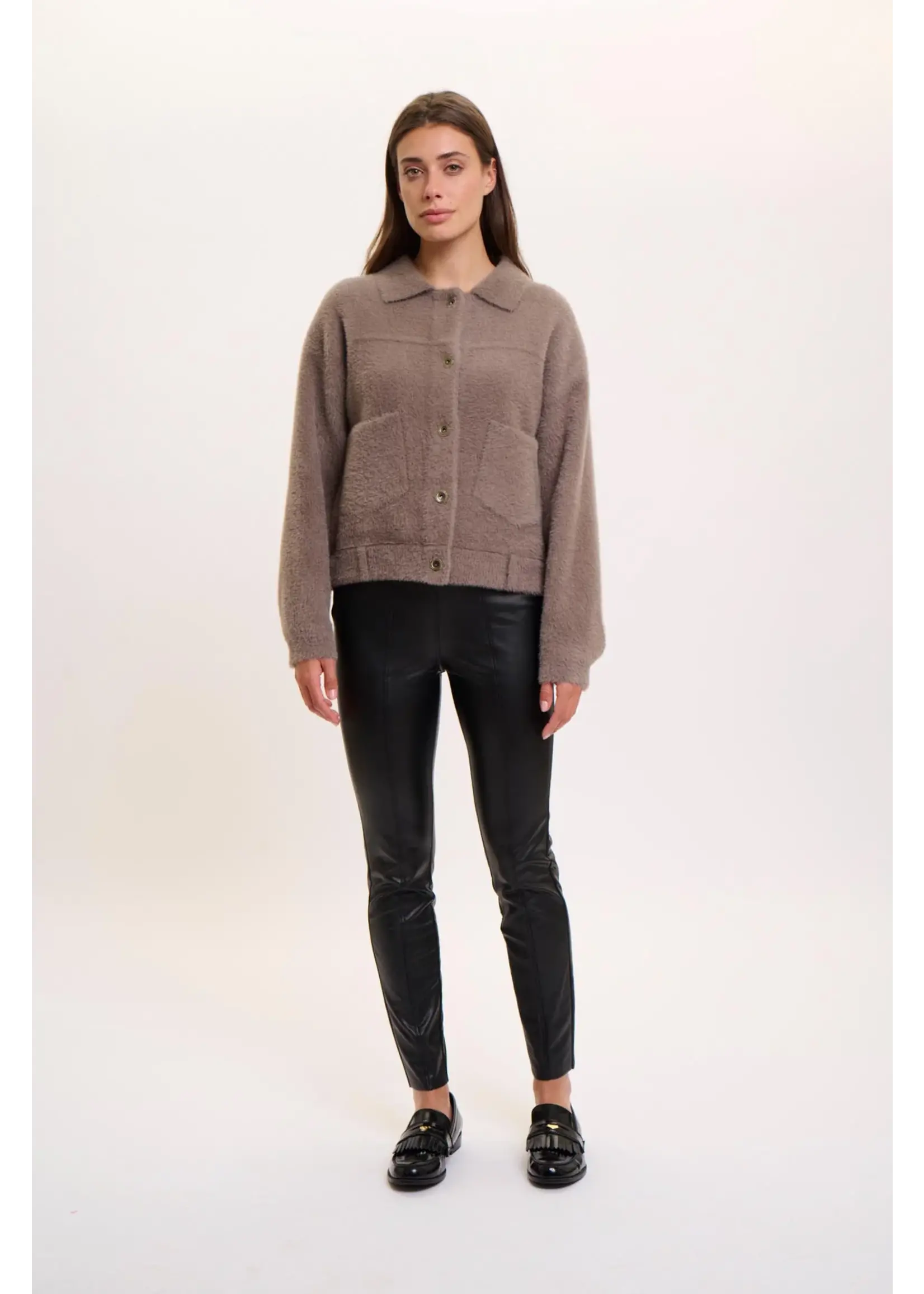 RINO & PELLE BUBBLY BOXY JACKET TAUPE