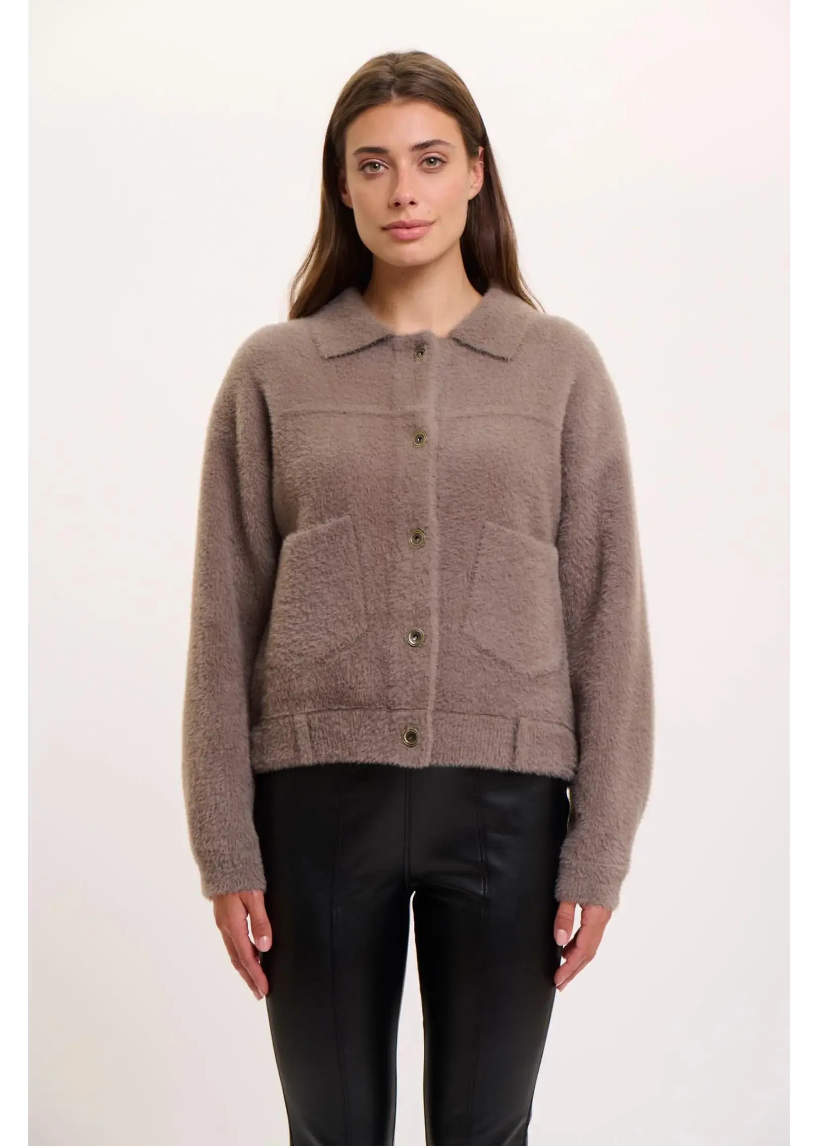 RINO & PELLE BUBBLY BOXY JACKET TAUPE