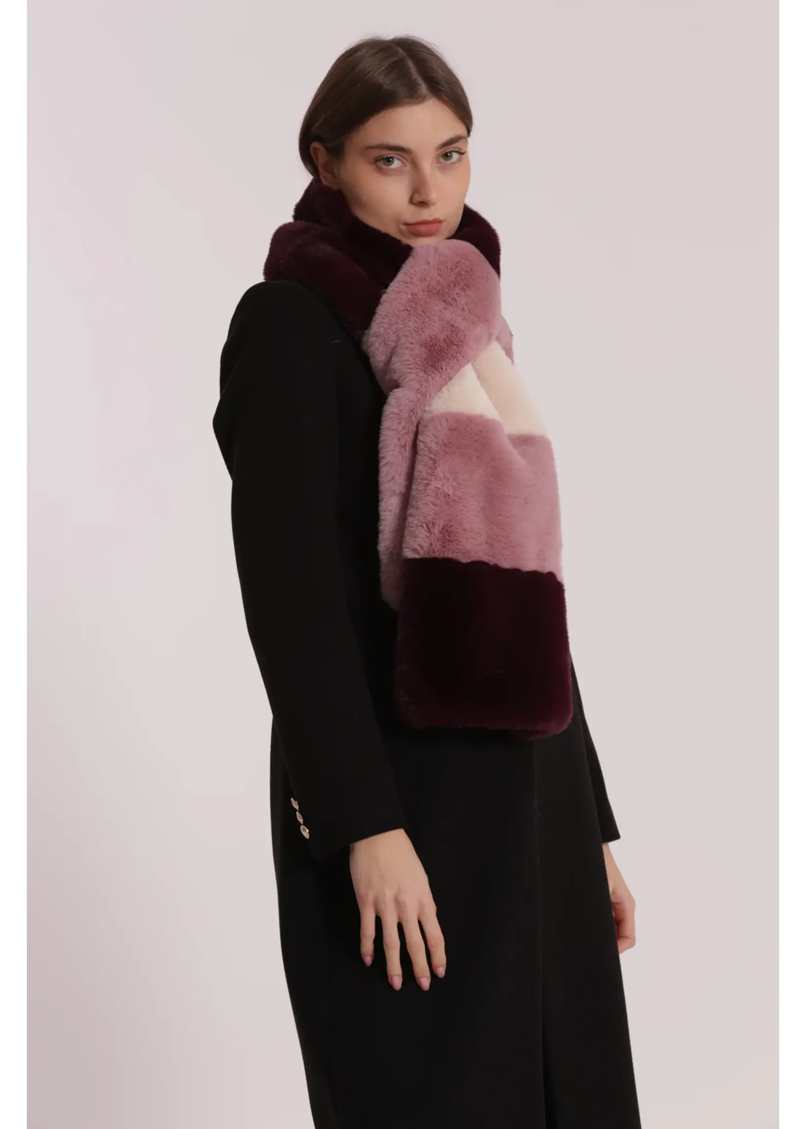 MIMI MUA SCARF PINK/BORDEAUX/PURPLE  XYAN-9267