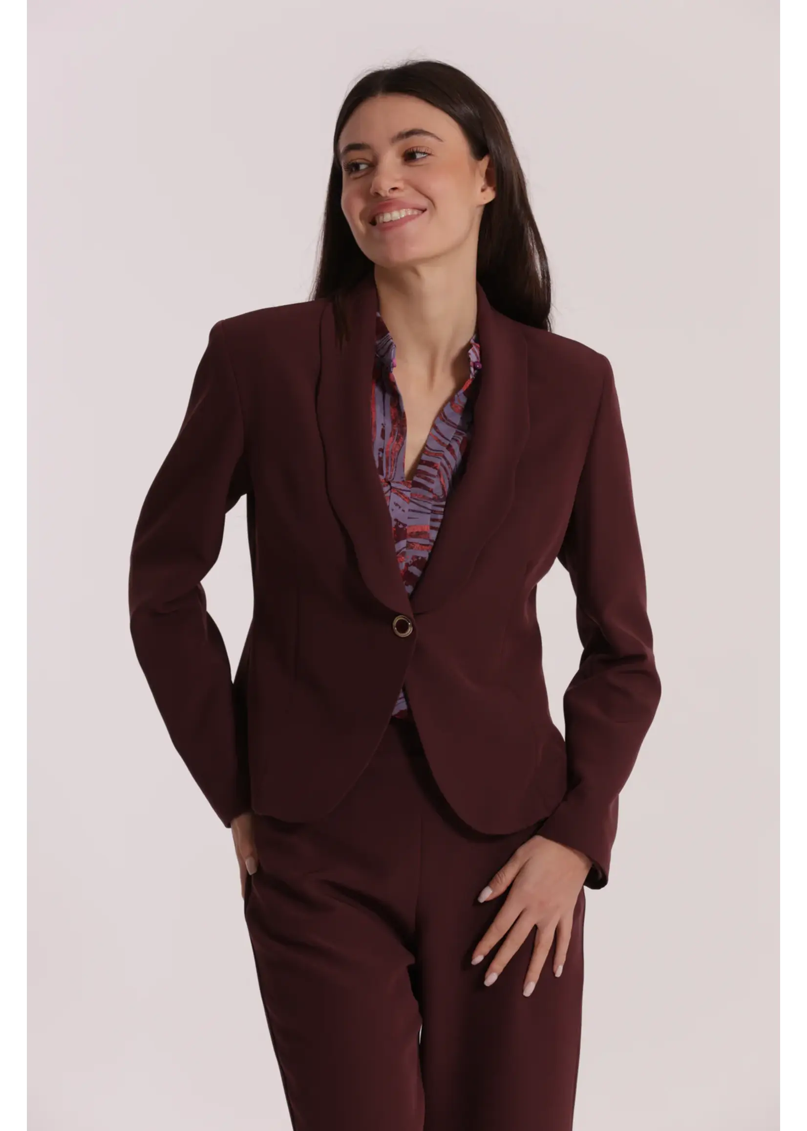 MIMI MUA GIACCA DETTAGLIO ESAN 6579 BORDEAUX