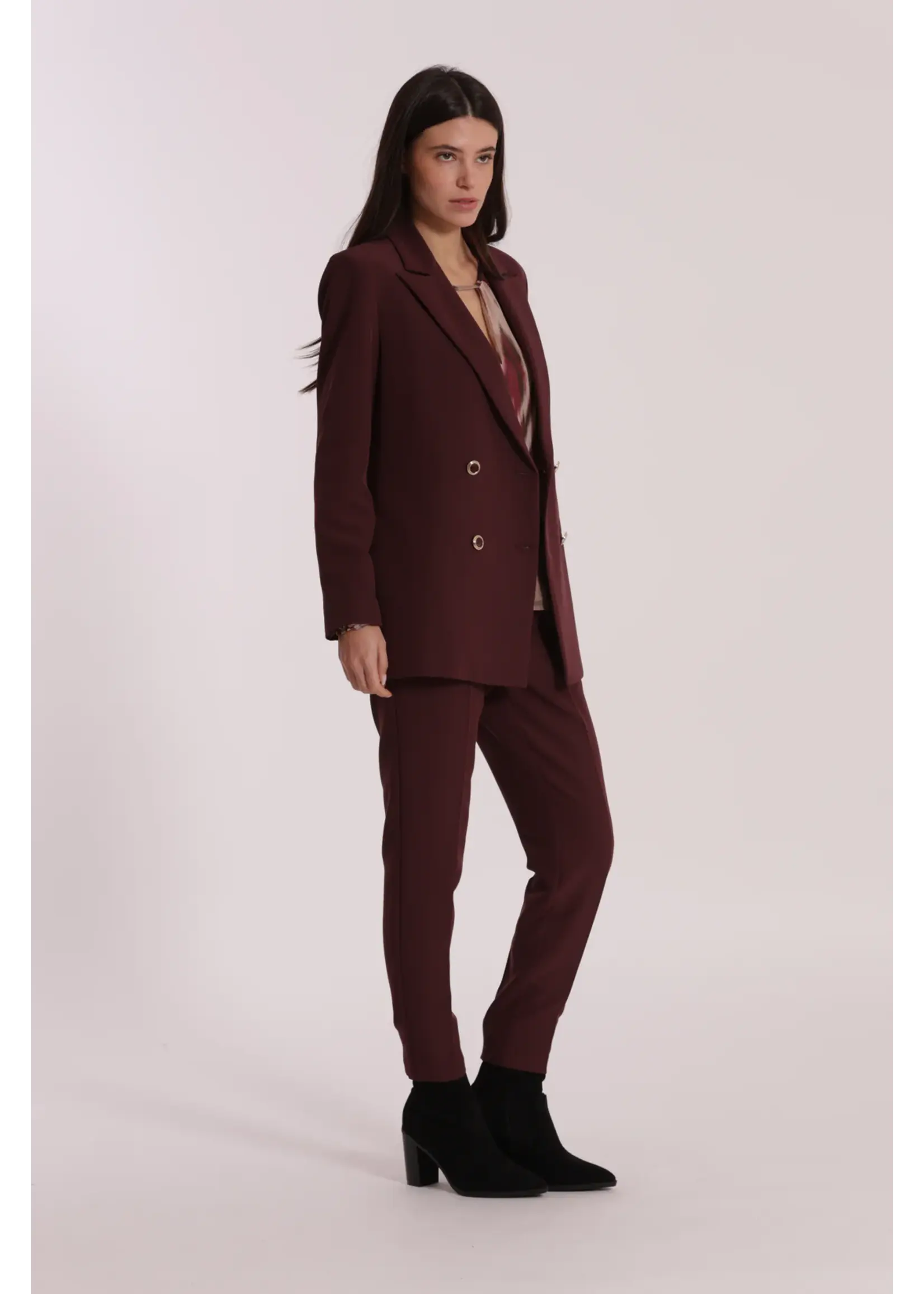 MIMI MUA PANTS SIGARETTA ESAN 2904 BORDEAUX