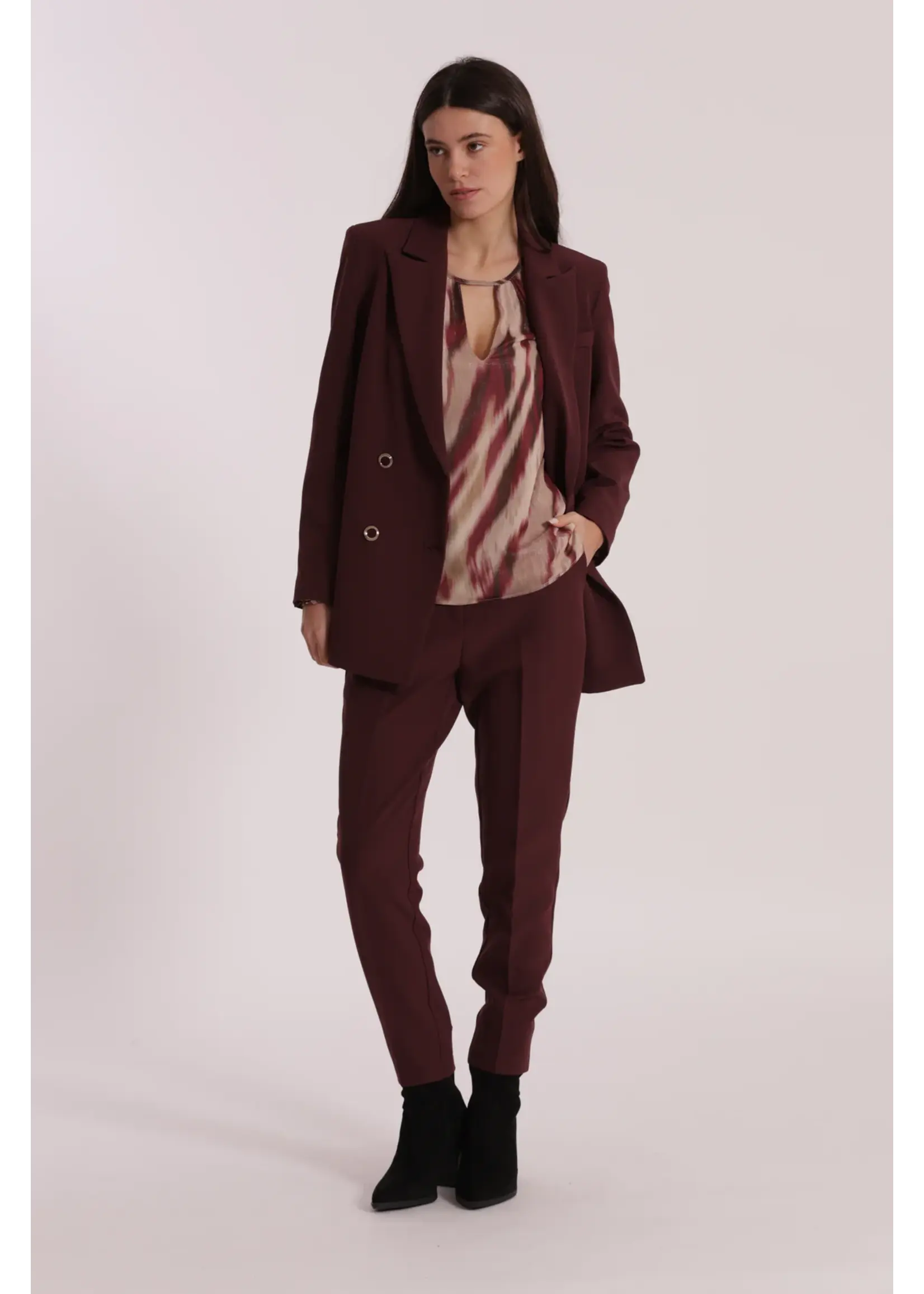 MIMI MUA PANTS SIGARETTA ESAN 2904 BORDEAUX