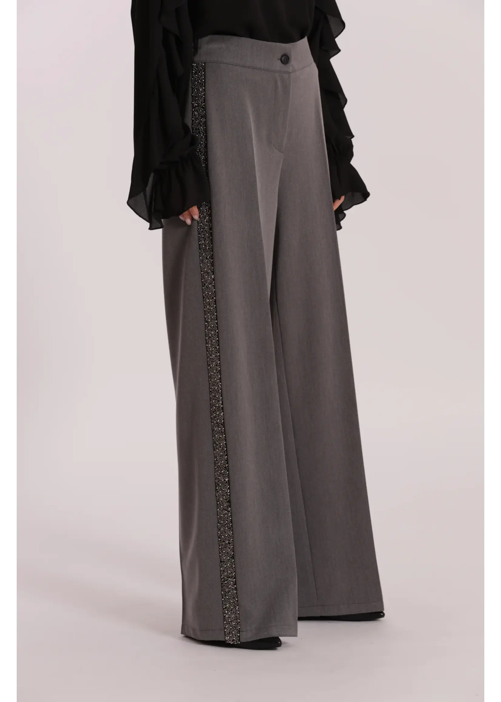 MIMI MUA PANTS PALAZZO GREY MSAN-2926